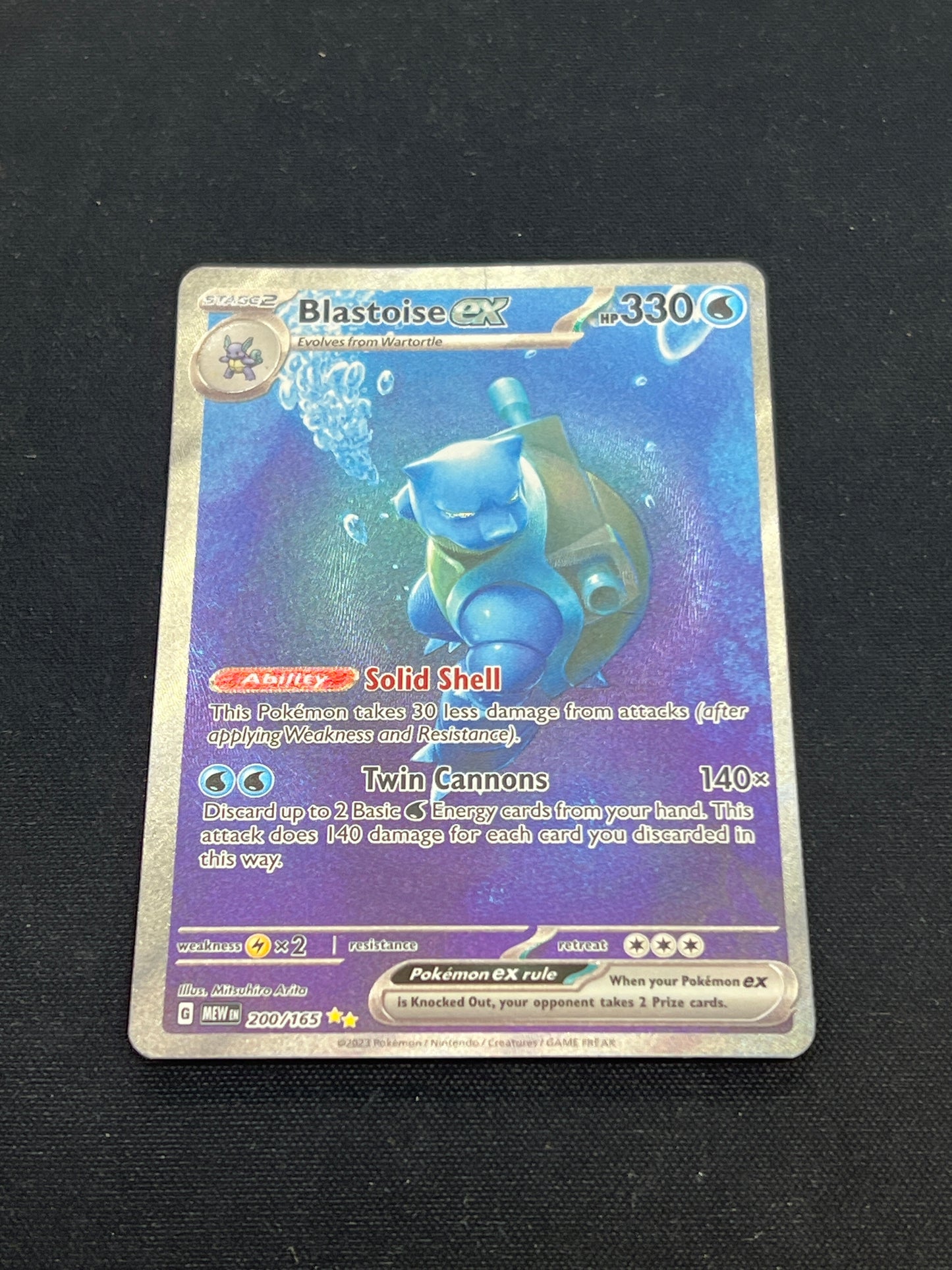 Auction Lot 8: Pokemon Cards Blastoise EX SV 151 SIR Conditions Vary See all Photos *creases