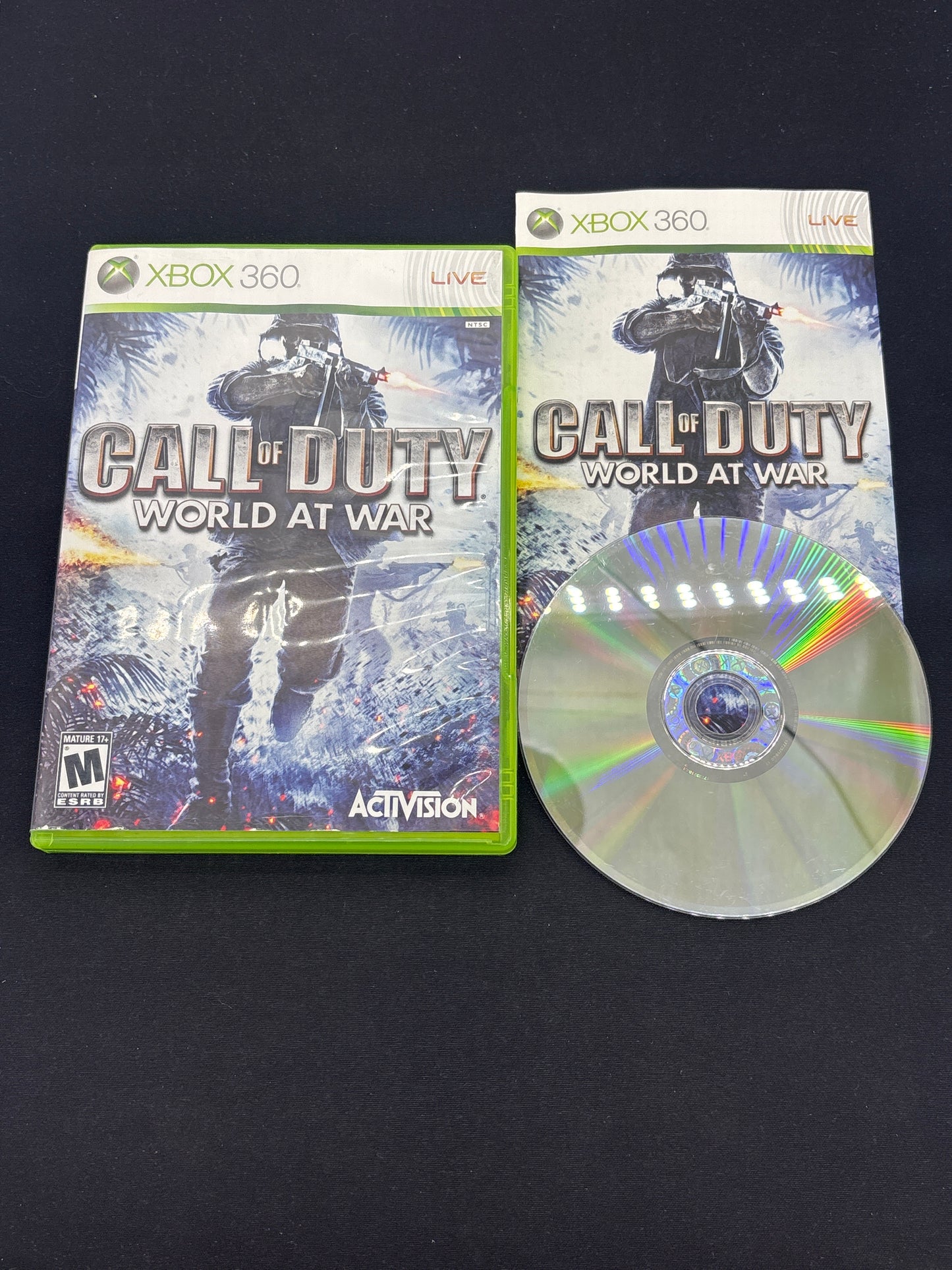 Auction Lot 207: XBOX 360 Video Game Lot of 3 Call of Duty World at War Black Ops
