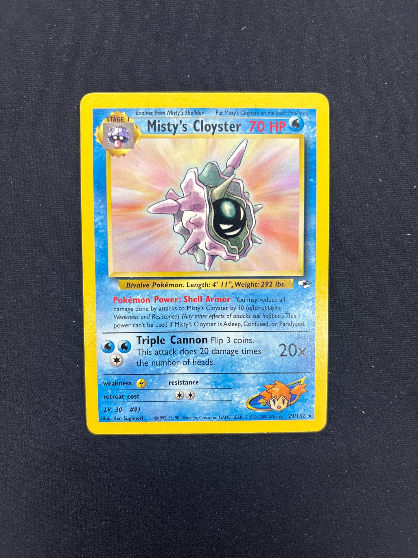 Auction Lot 180: Pokemon Card Misty's Cloyster Gym Heroes Conditions Vary