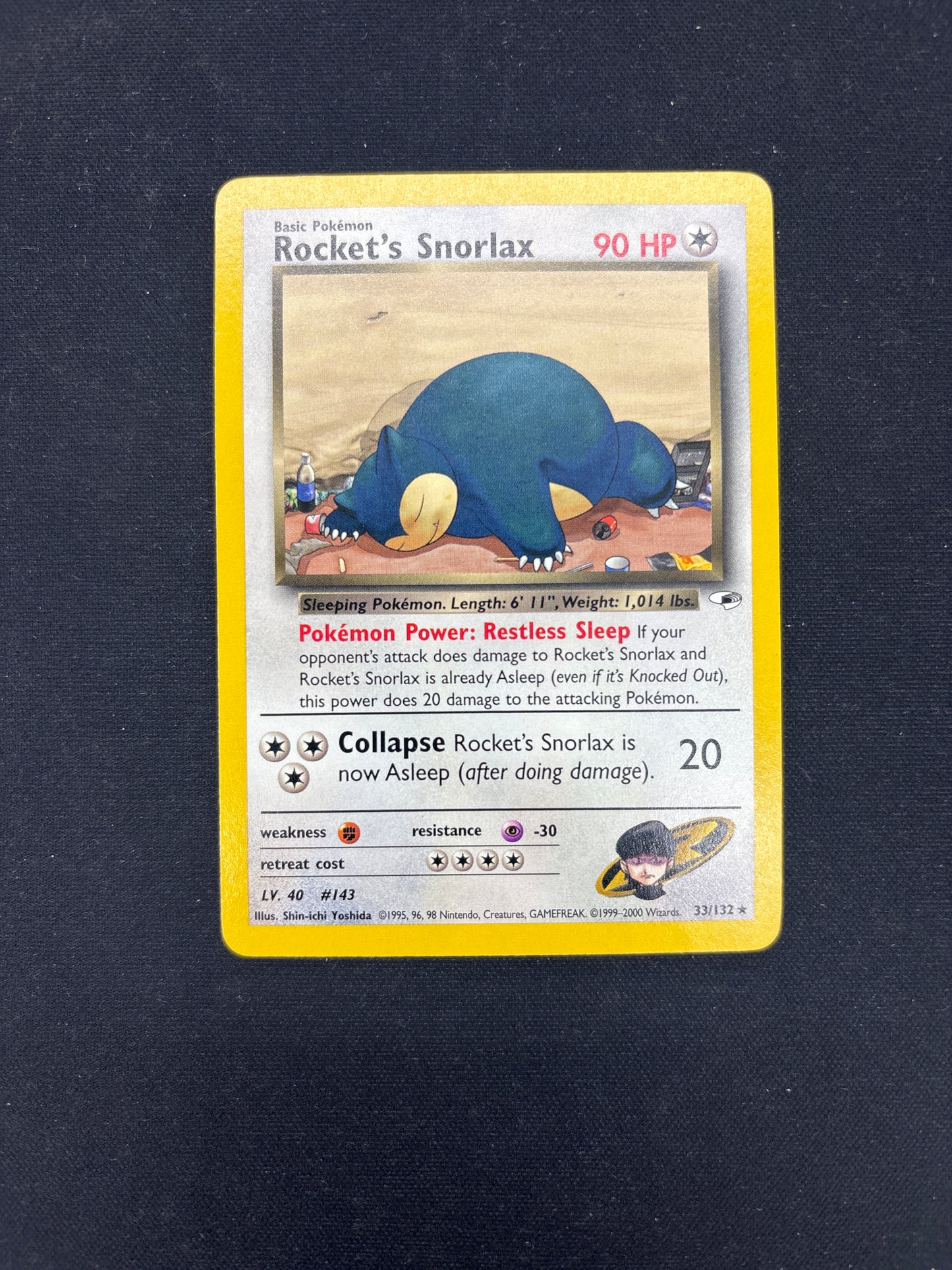 Auction Lot 167: Pokemon Card Rocket's Snorlax Gym Heroes Conditions Vary