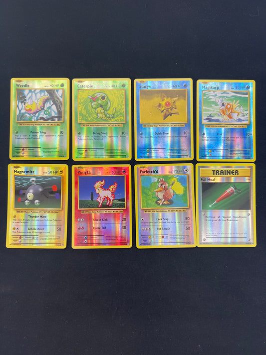 Auction Lot 321: Pokemon Cards Lot of 8 Assorted Reverse Holos Evolutions Conditions Vary