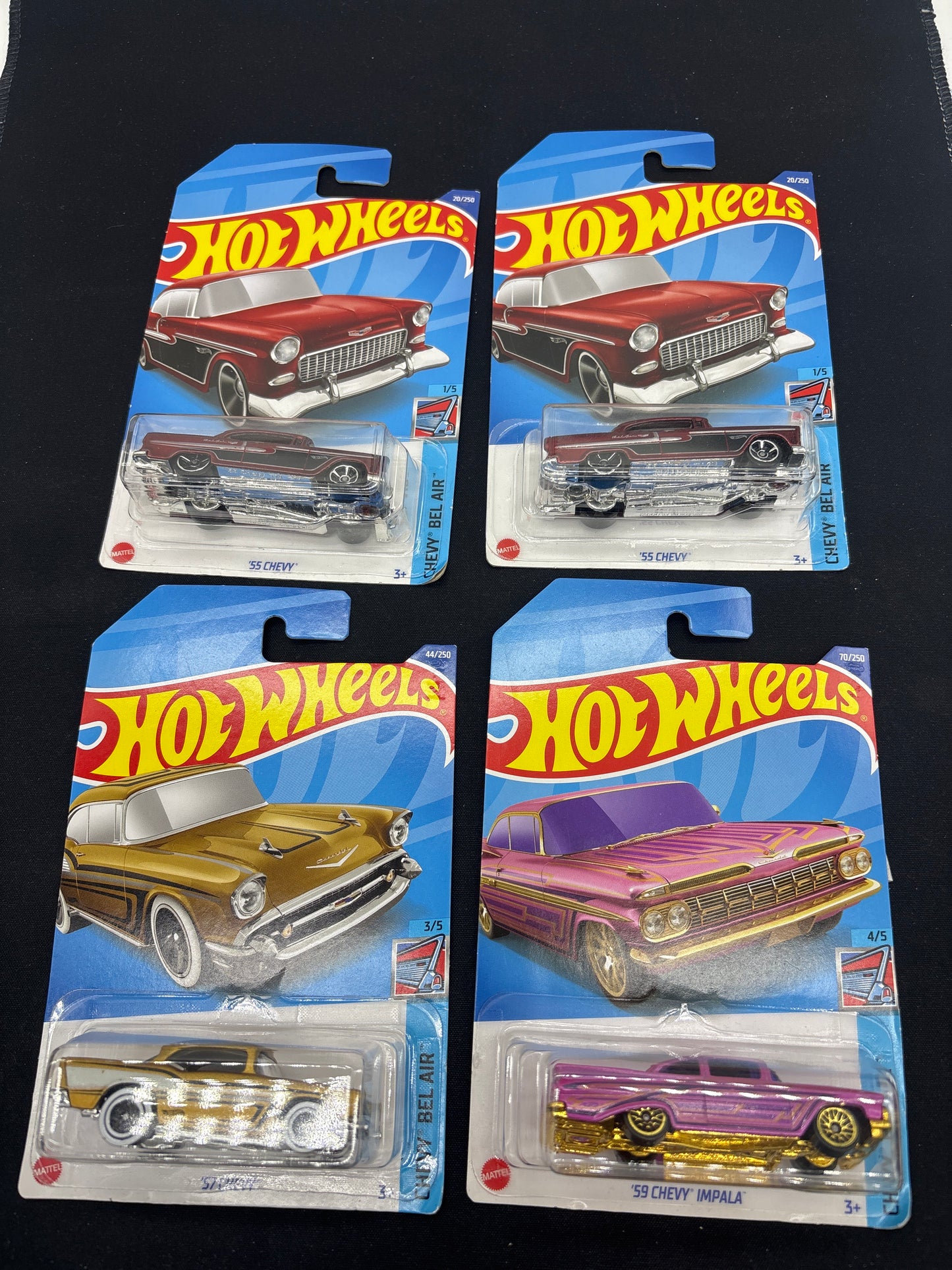 Auction Lot 55: Hot Wheels Lot of 4 Chevy Belair Sealed