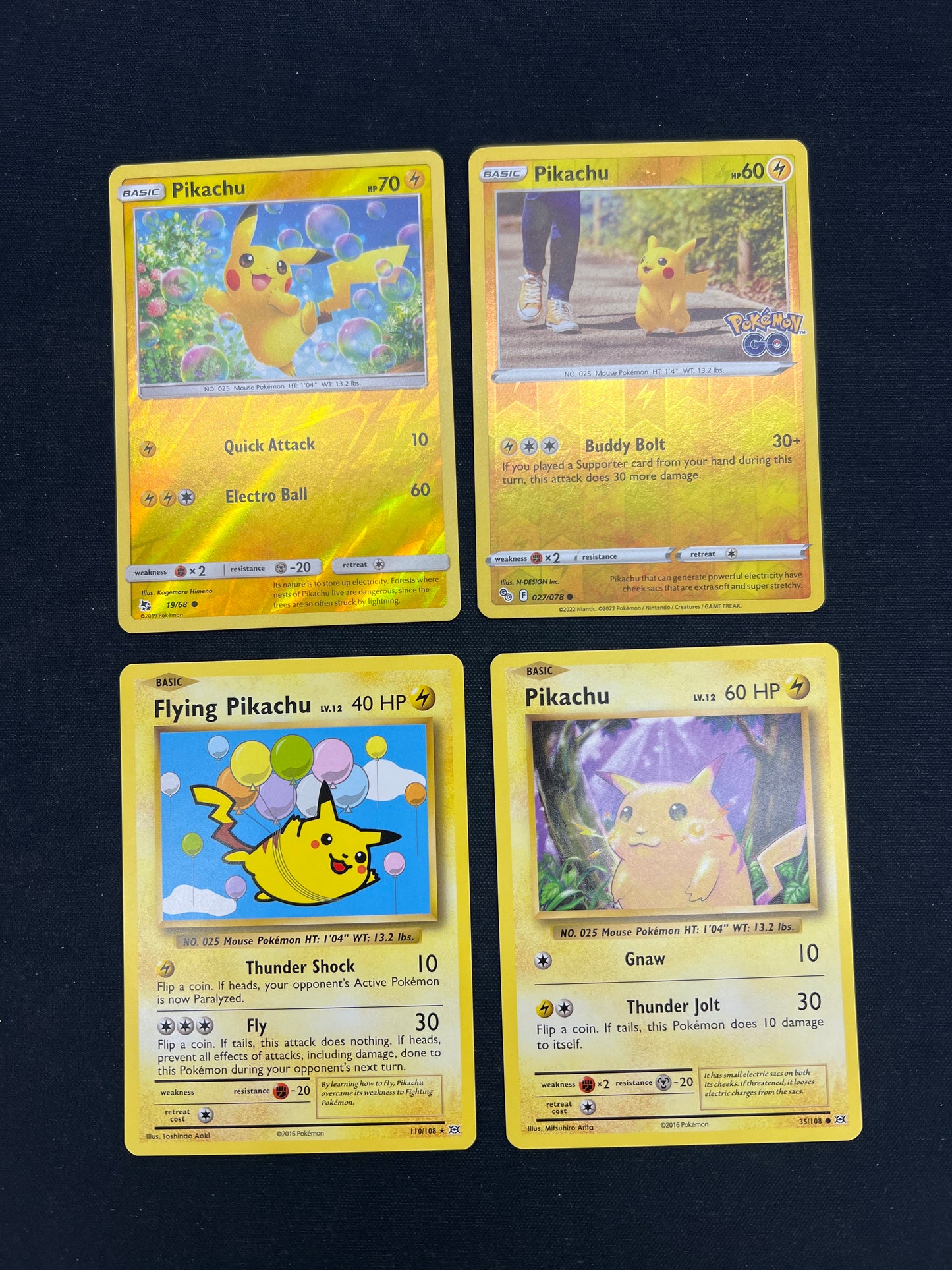 Auction Lot 333: Pokemon Cards Pikachu Card Lot 2 Conditions Vary