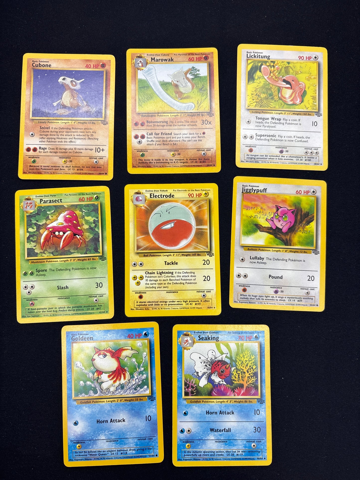 Auction Lot 38: Pokemon WOTC Jungle Card Lot Conditions Vary