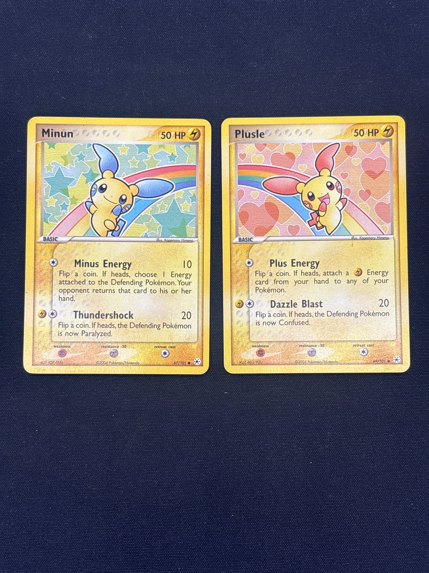 Auction Lot 14: Pokemon Cards Plusle and Minun Lot Conditions Vary
