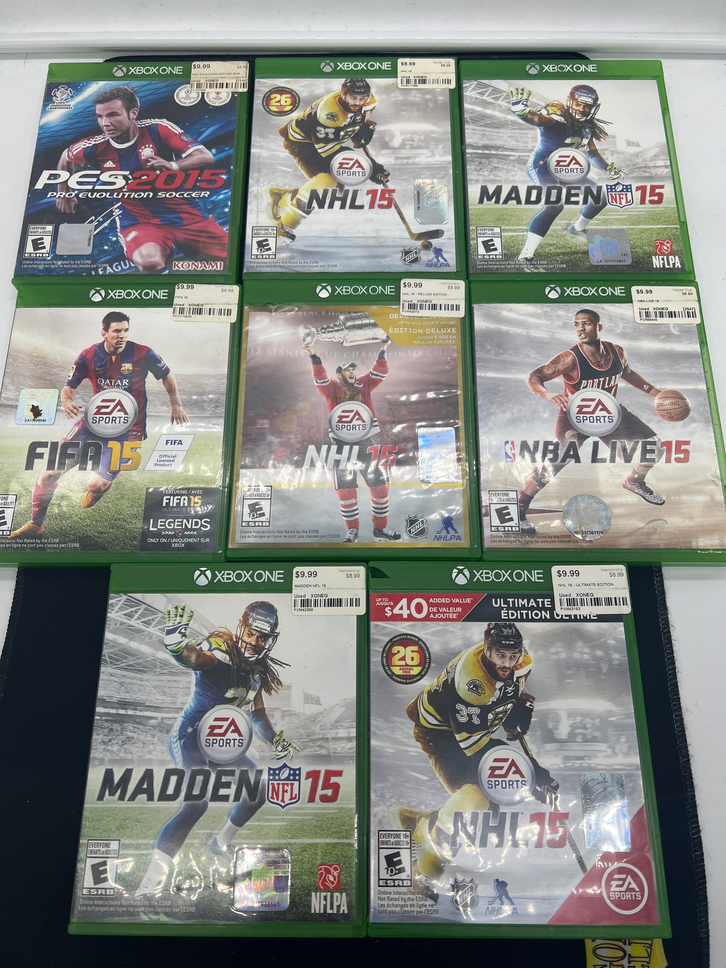 Auction Lot 217: XBOX One Video Game Lot of 8 Sport Titles Assorted