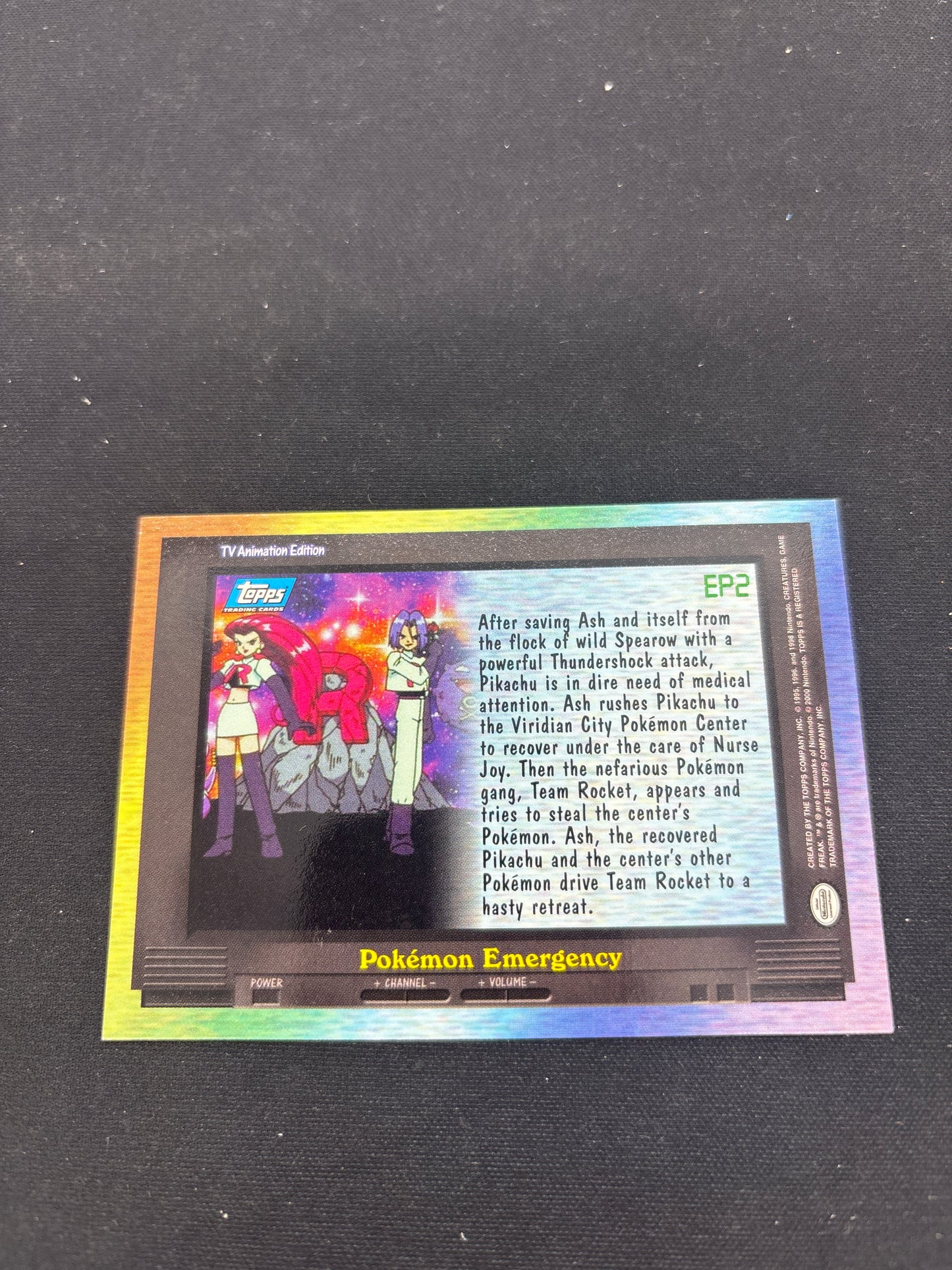 Auction Lot 203: Pokemon Card Pokemon Emergency EP2 Topps 2000 TV Conditions Vary
