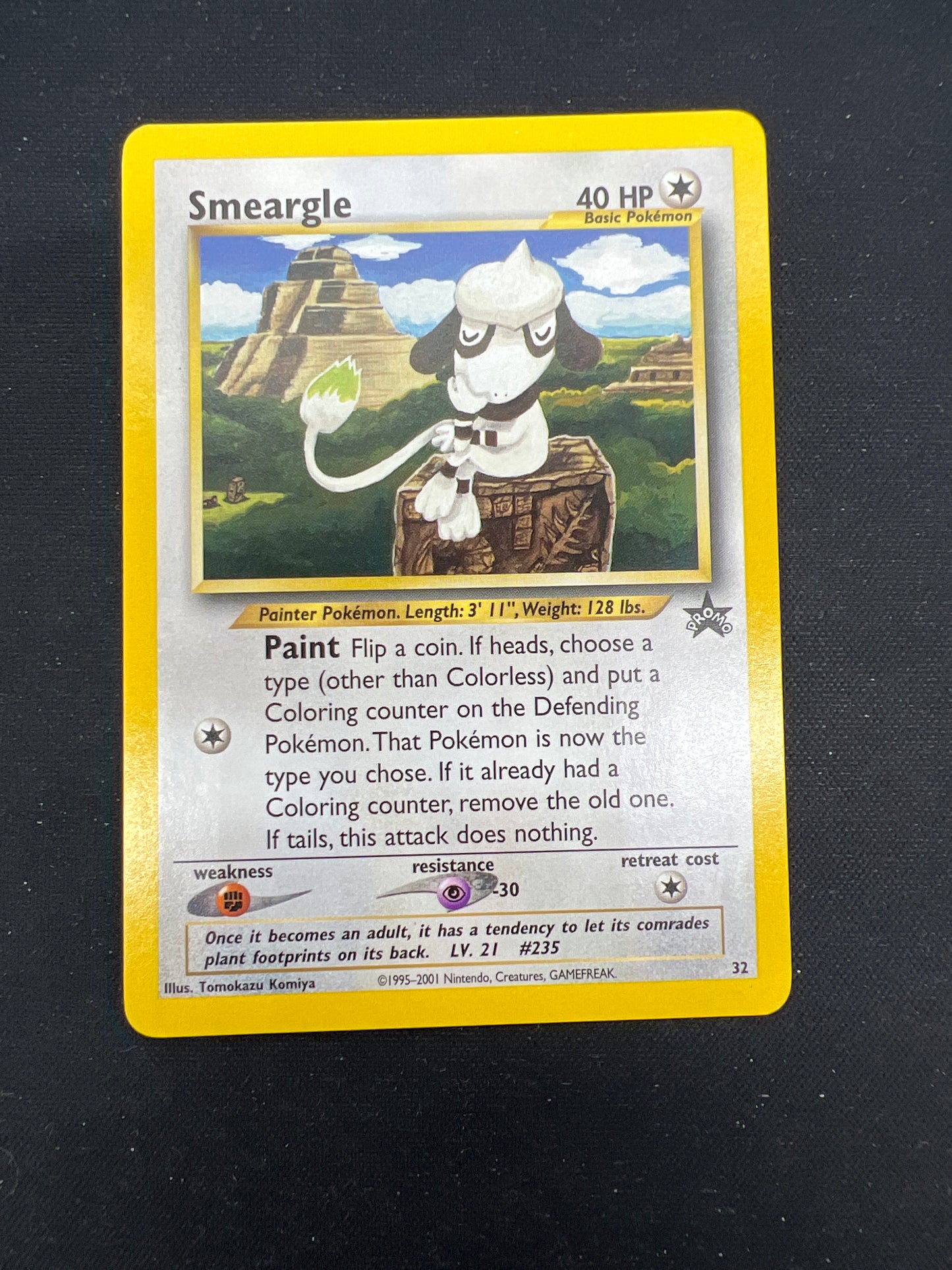 Auction Lot 152: Pokemon Cards Smeargle WOTC Black Star Promo Conditions Vary