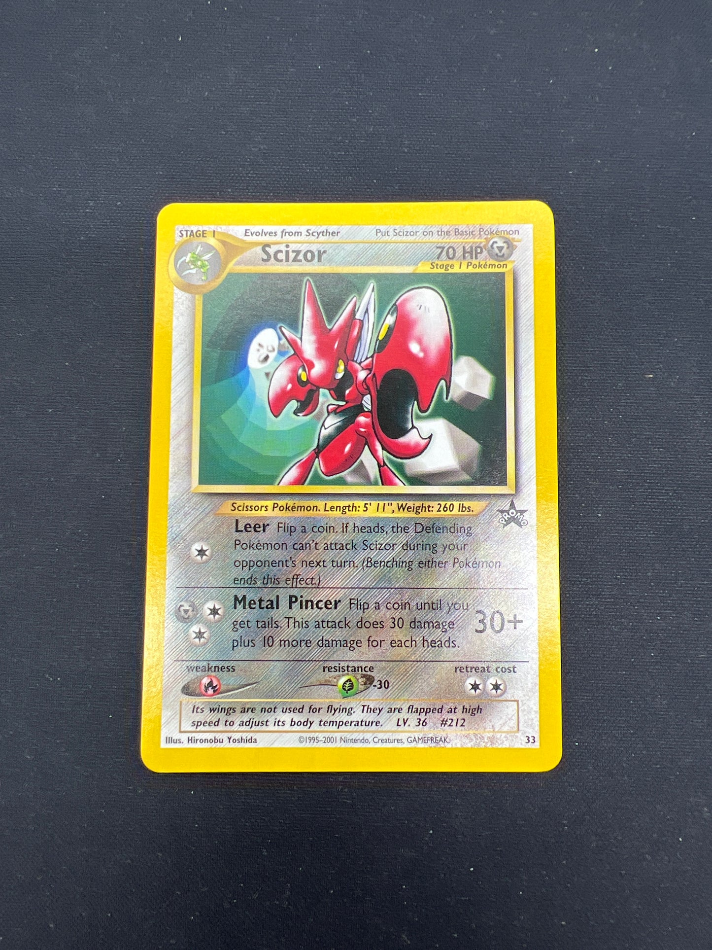 Auction Lot 137: Pokemon Cards Scizor WOTC Black Star Promo Conditions Vary