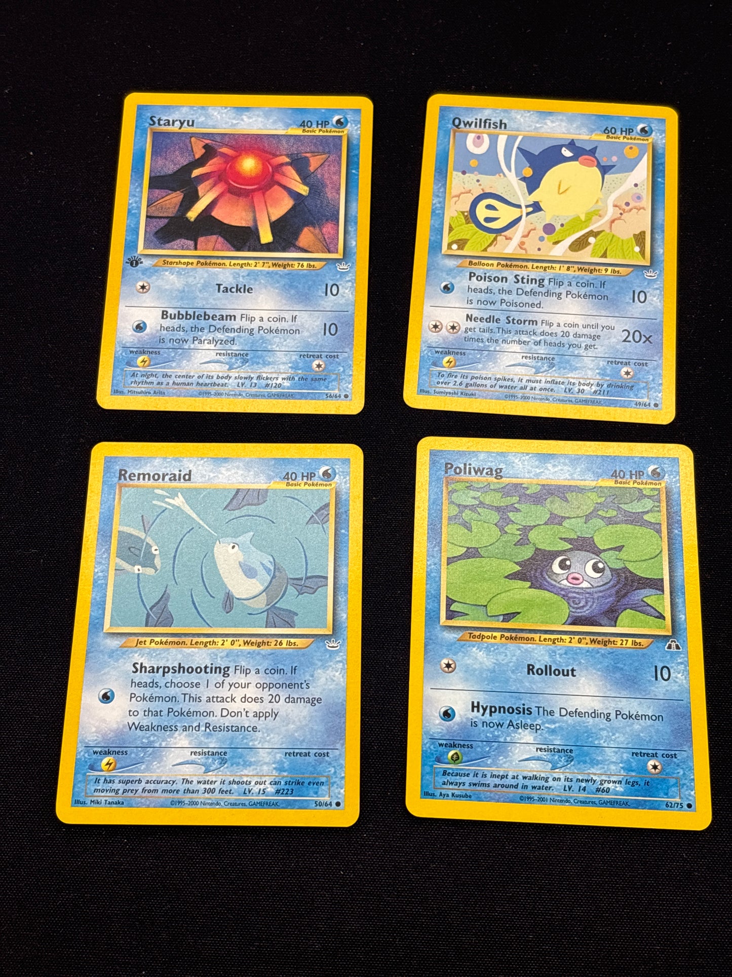 Auction Lot 219: Pokemon Cards Lot of 4 Assorted Neo WOTC Conditions Vary