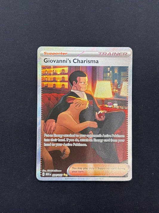 Auction Lot 31: Giovanni’s Charisma Special Illustration Rare Pokemon 151 Card Conditions Vary