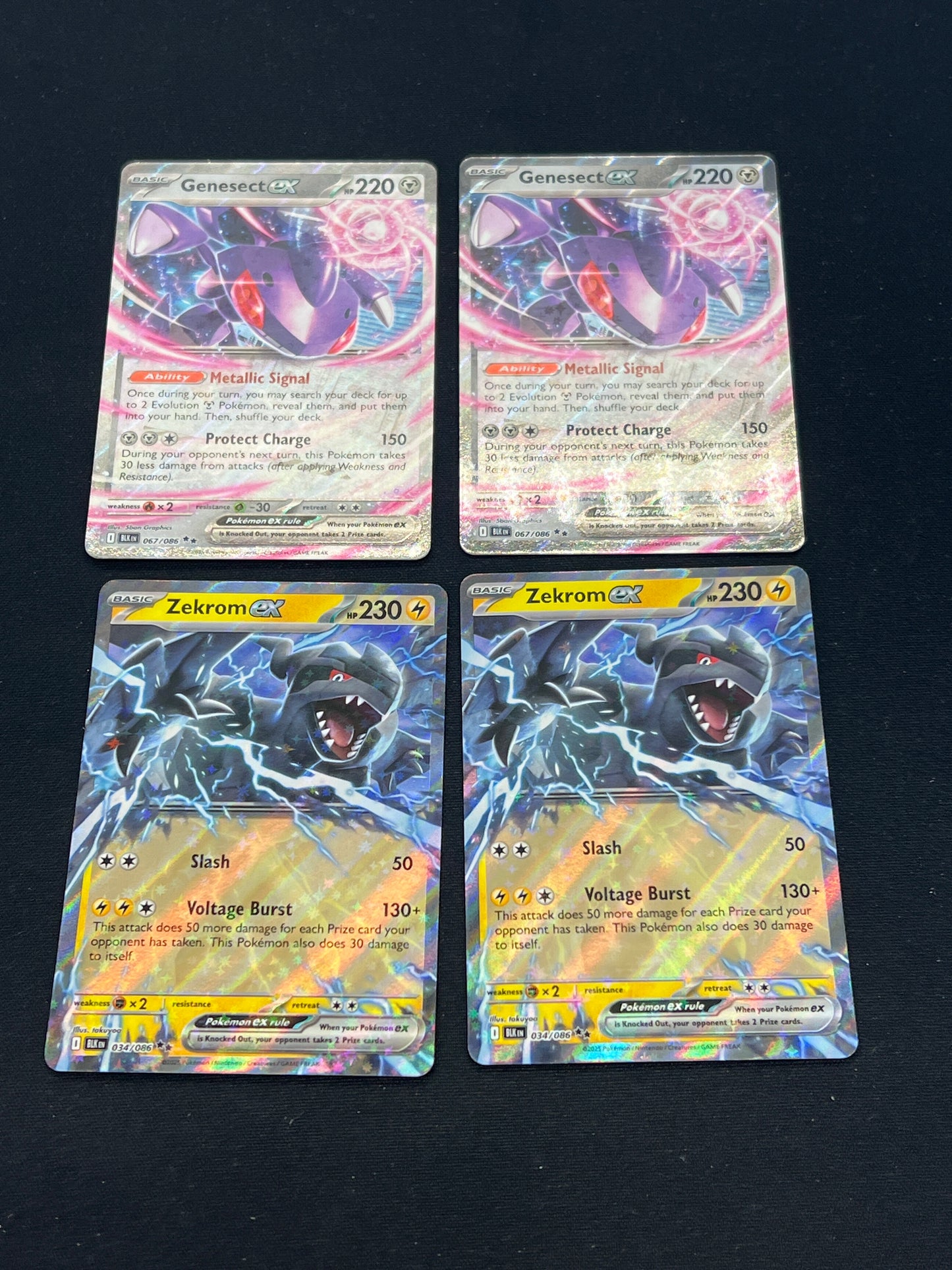 Auction Lot 348: Pokemon Cards Lot of 4 Assorted EX Black Bolt Conditions Vary