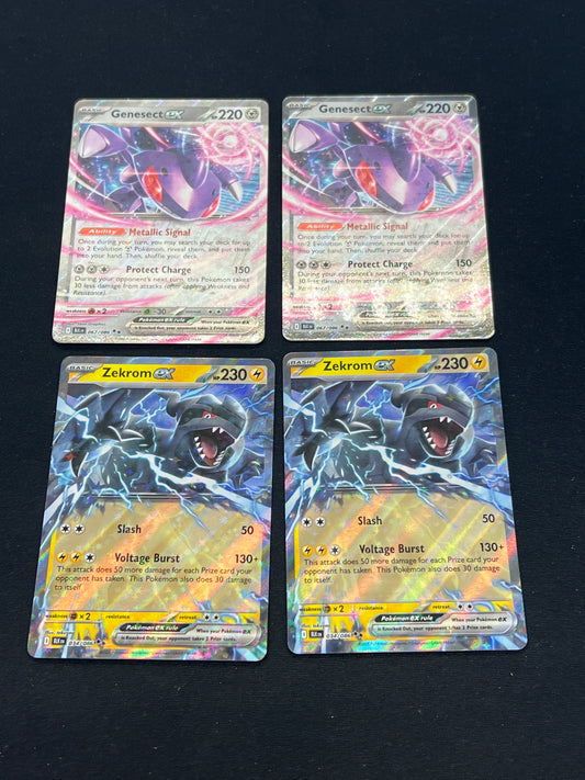 Auction Lot 348: Pokemon Cards Lot of 4 Assorted EX Black Bolt Conditions Vary