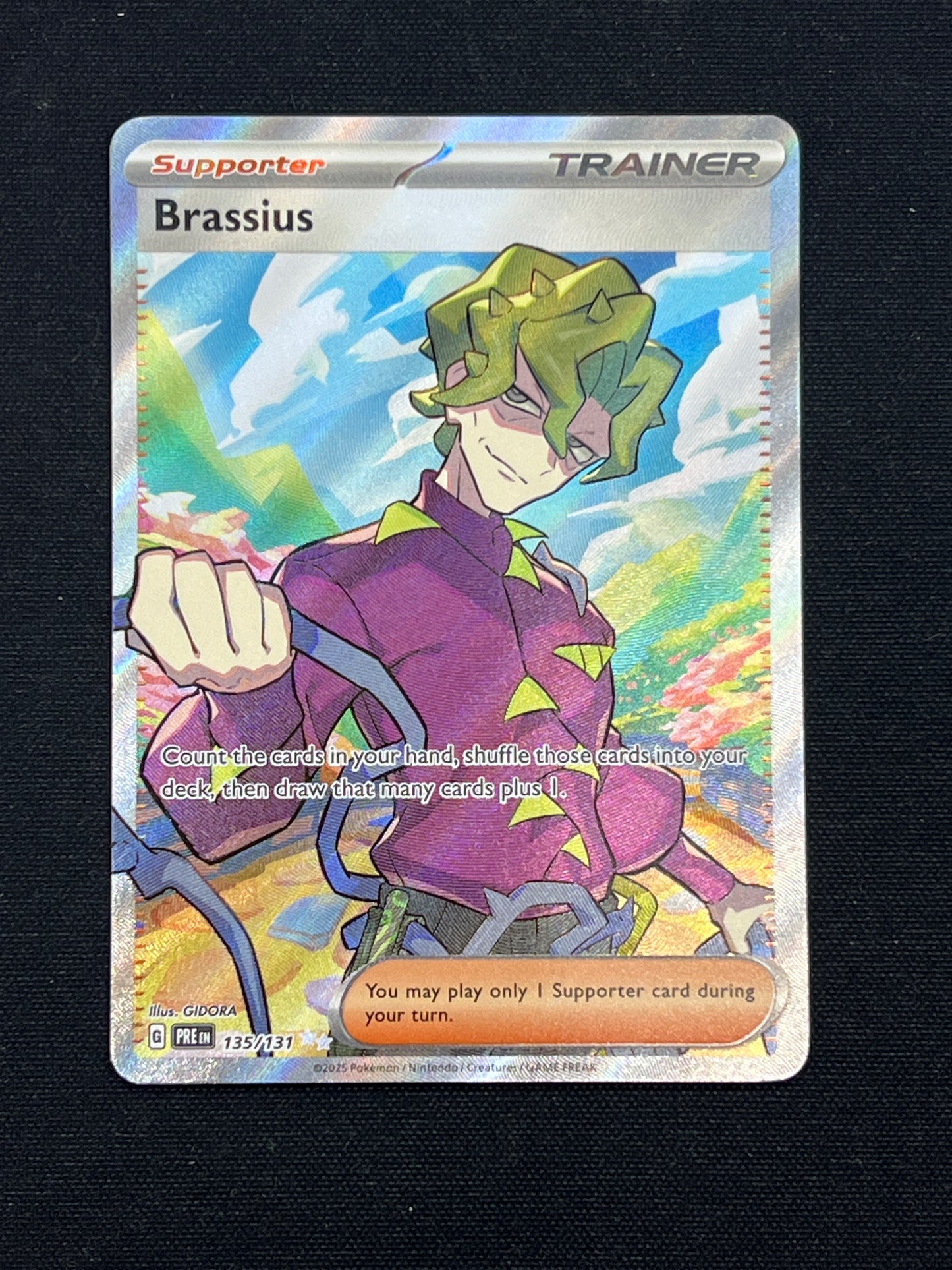 Auction Lot 371: Pokemon Cards Brassius Trainer Full Art Prismatic Evolutions Conditions Vary