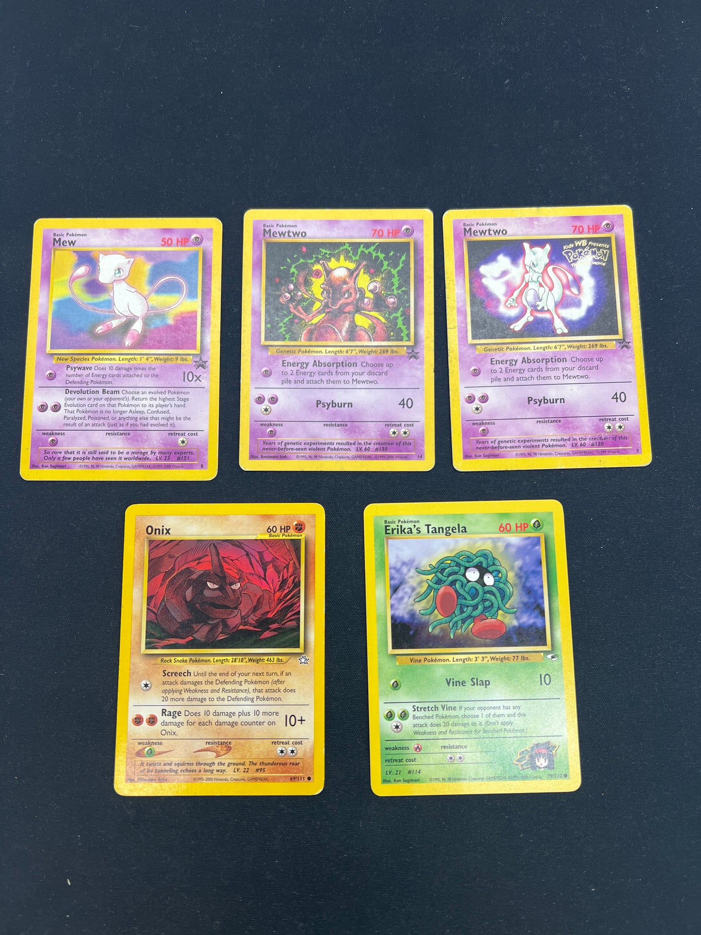 Auction Lot 231: Pokemon Cards WOTC Era Black Star Promos and Gym Heroes Commons Conditions Vary