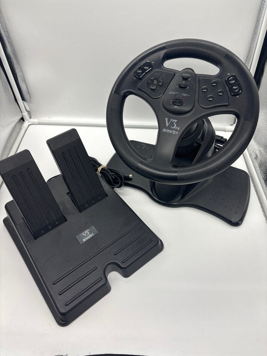 Auction Lot 105: Nintendo 64 V3 FX RACING WHEEL and PEDALS SV-380A Untested