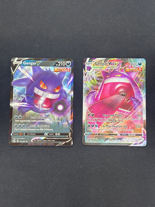 Auction Lot 1: Pokemon Cards Gengar V and VMAX Full Art Lot Conditions Vary