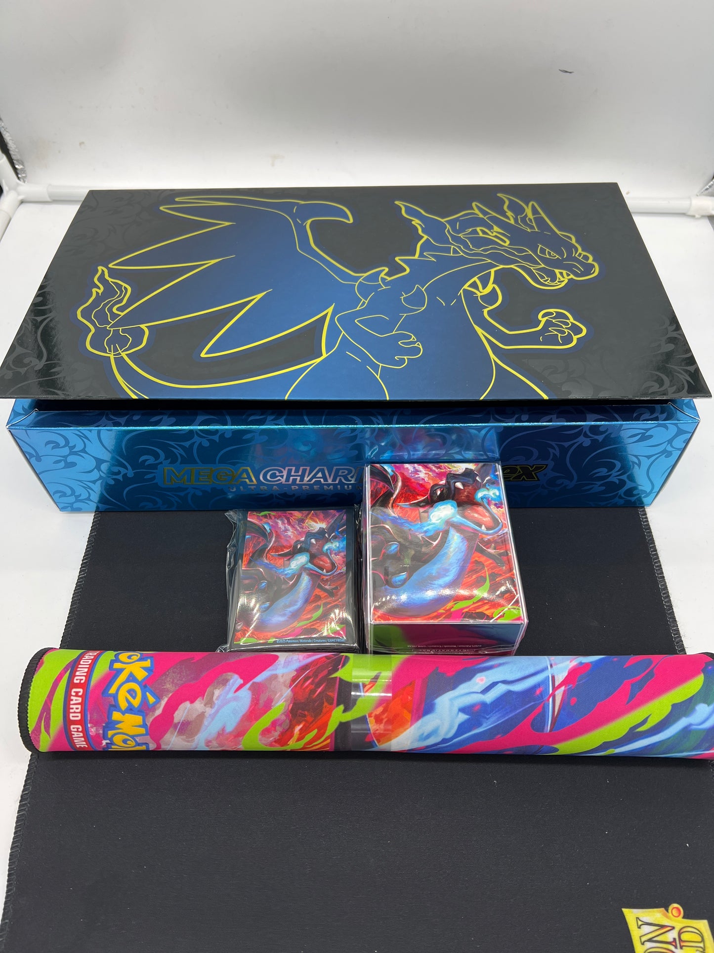 Auction Lot 71: Pokemon Mega Charizard X EX UPC EMPTY Box With Accessories Lot 2