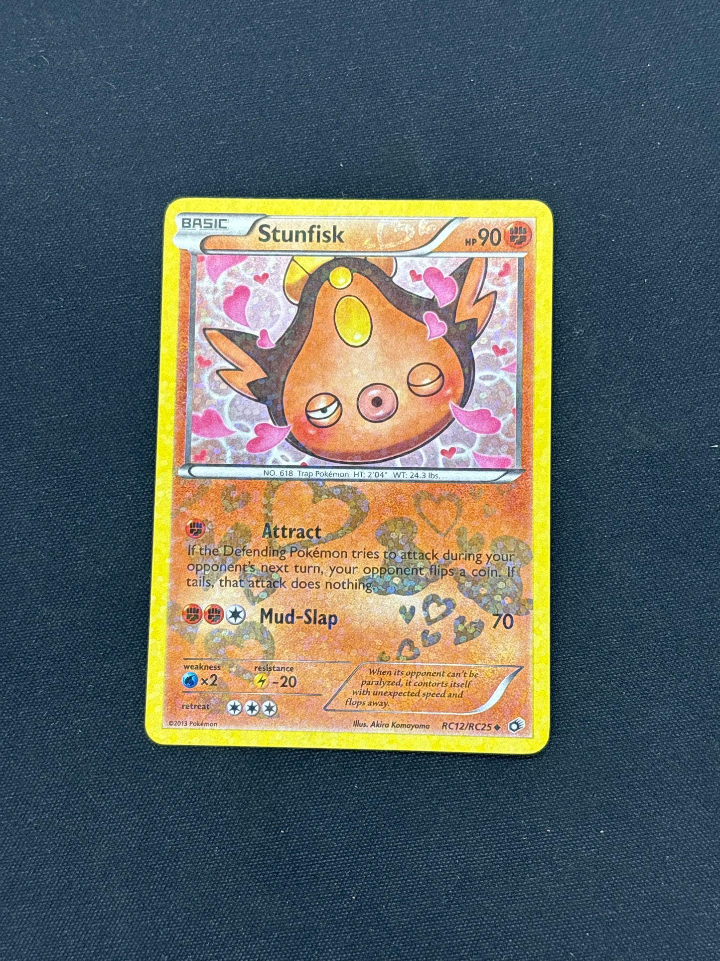 Auction Lot 112: Stunfisk RC12/RC25 Pokemon Radiant Collection Holo Condition Vary