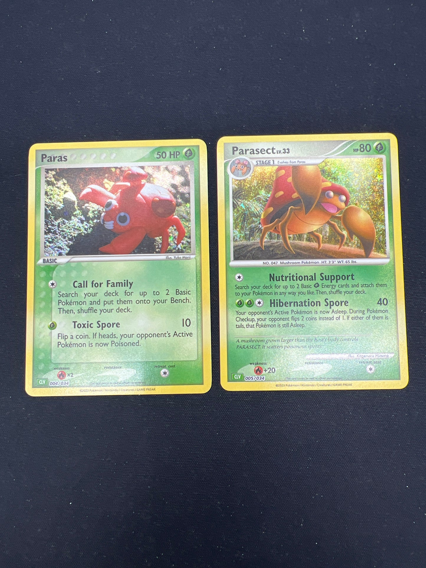 Auction Lot 344: Pokemon Cards Paras & Parasect Classic Collection Conditions Vary