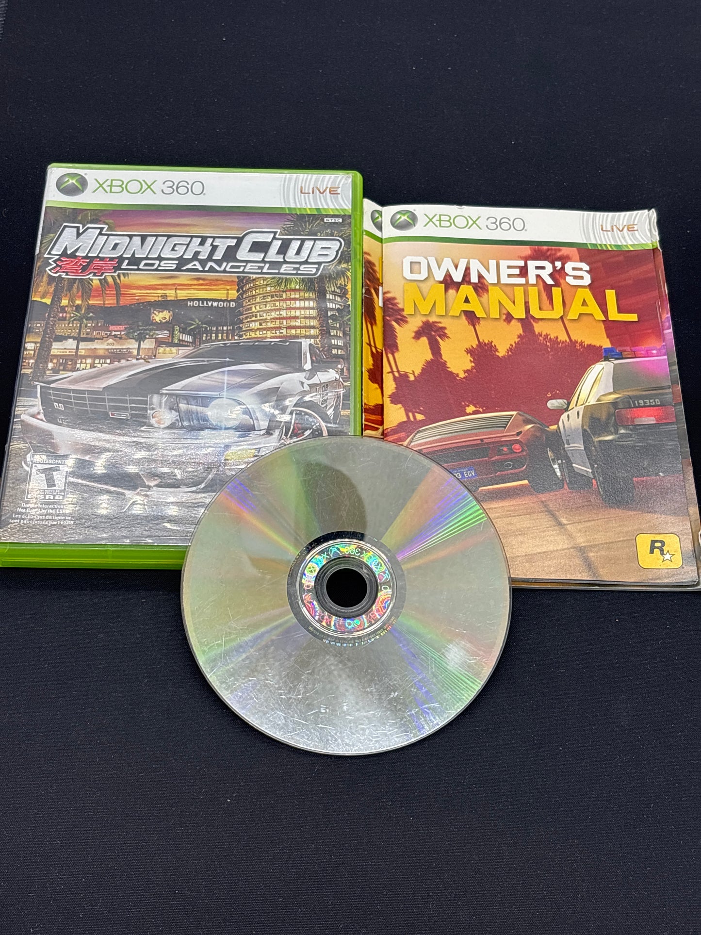 Auction Lot 142: XBOX 360 Midnight Club Los Angeles  With Case & Disc