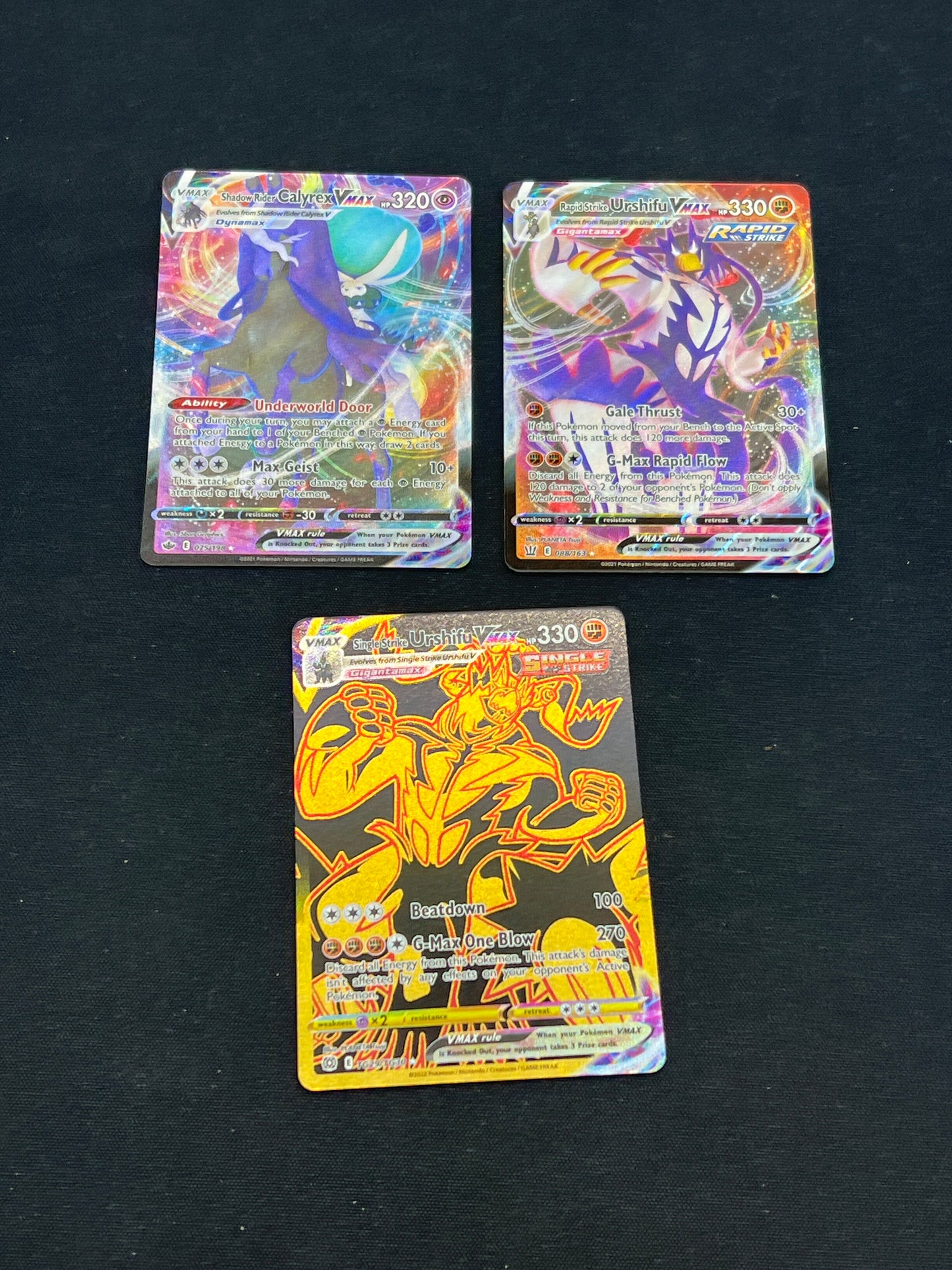 Auction Lot 244: Pokemon Cards Lot of 3 Assorted VMAX Lot Conditions Vary