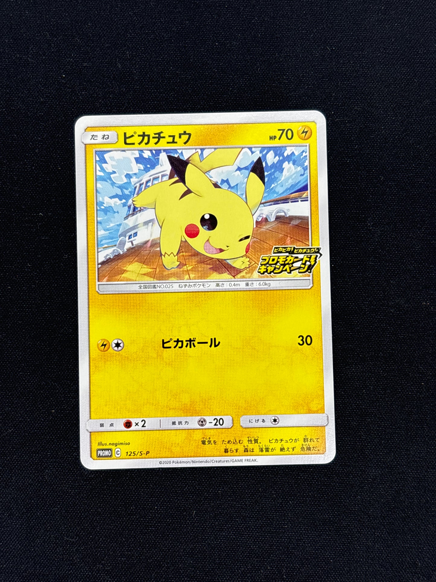 Auction Lot 5: Japanese Pikachu Promo 125-SM Card Conditions Vary