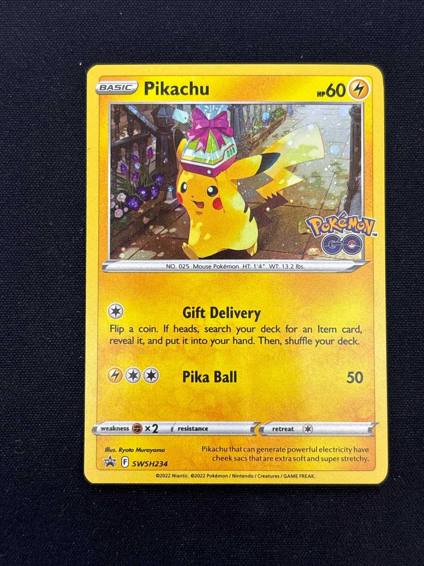 Auction Lot 25: Pikachu Pokemon Go Promo Card Conditions Vary