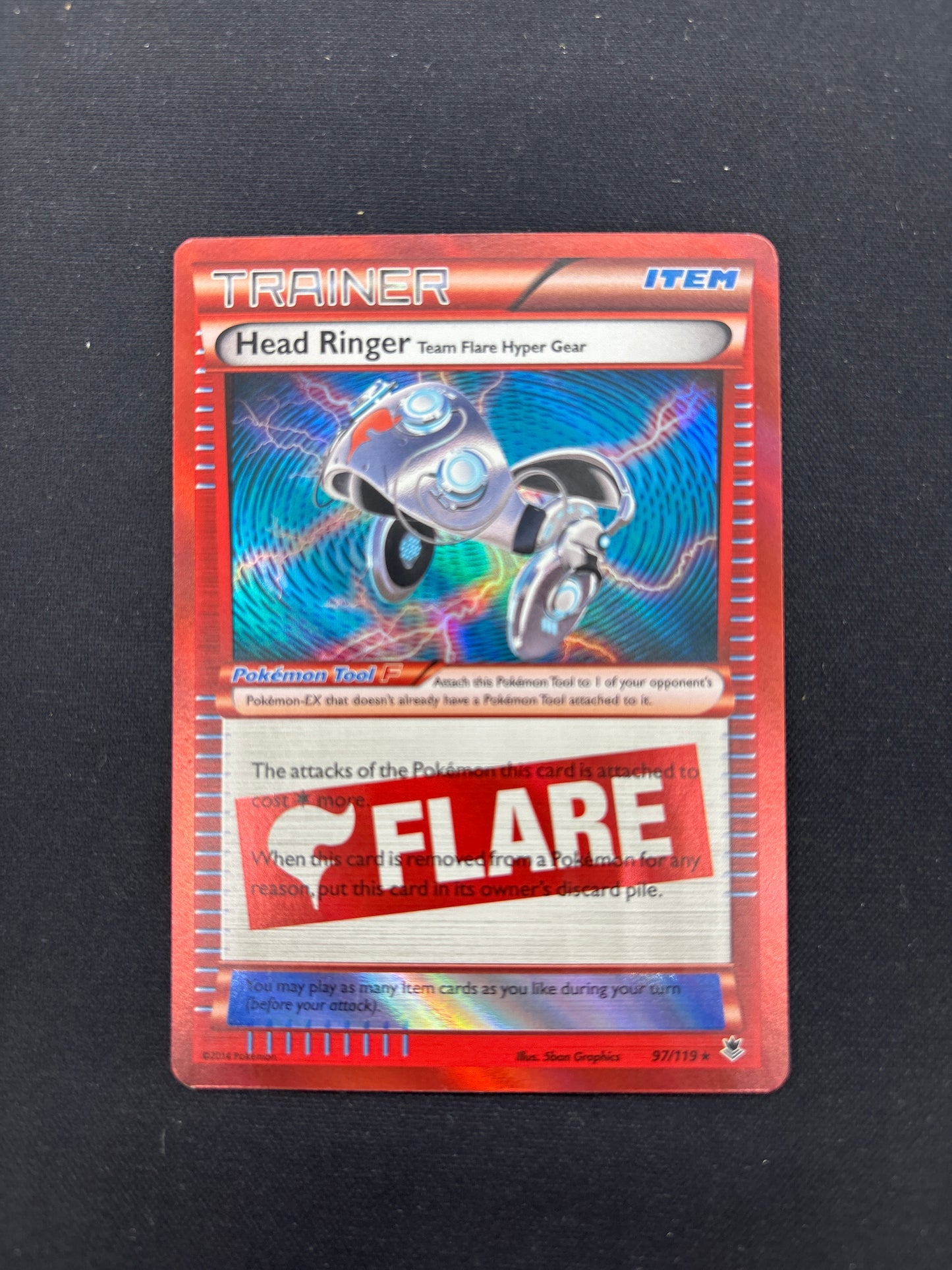 Auction Lot 296: Pokemon Cards Head Ranger Holo Trainer Item Flare Condition Vary