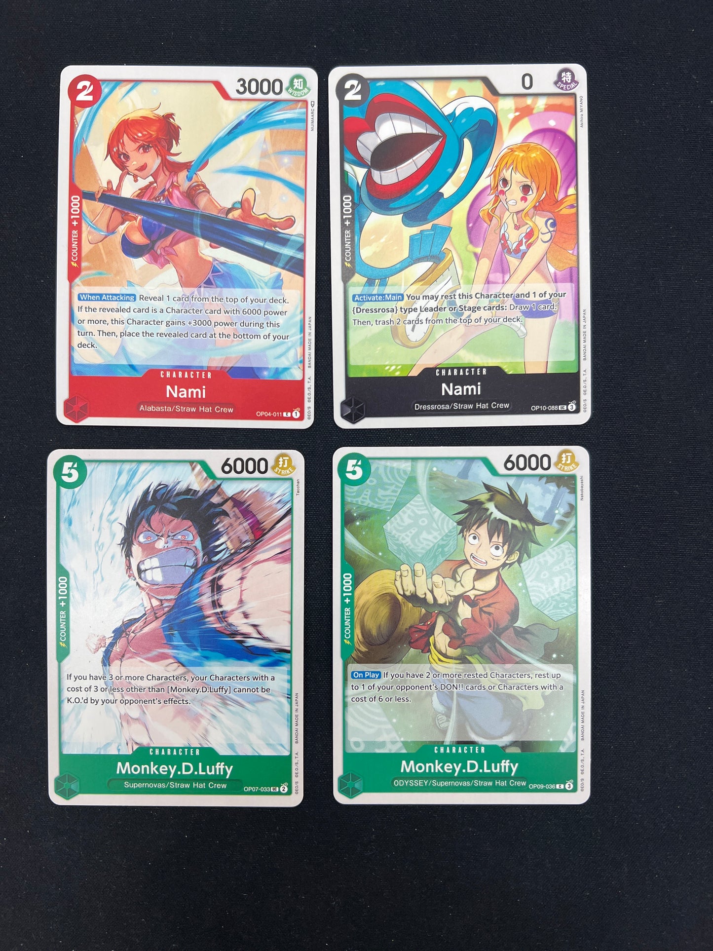 Auction Lot 144: One Piece TCG Lot of 4 Cards Conditions Vary