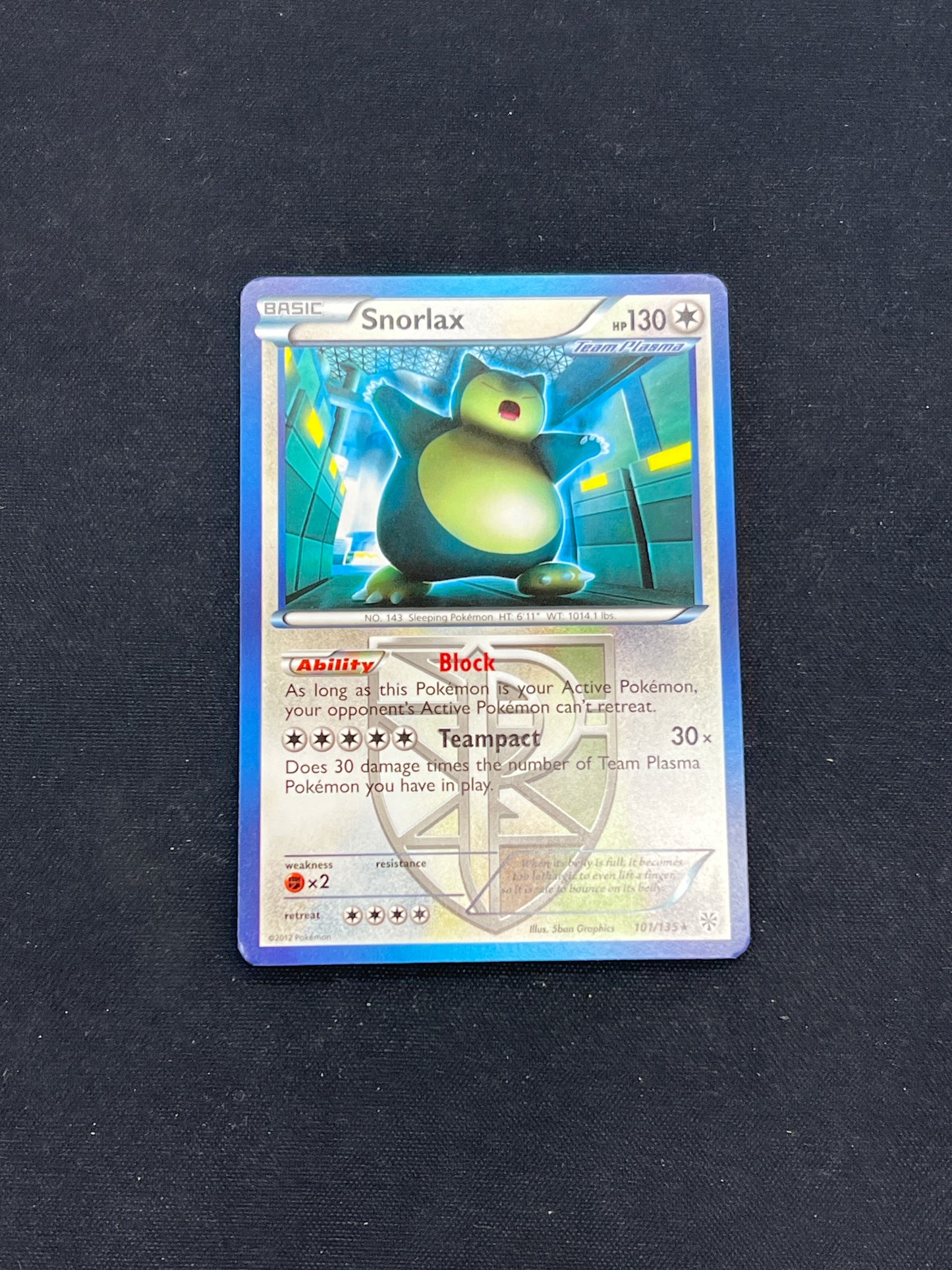 Auction Lot 433: Pokemon Cards Snorlax Plasma Storm Non Holo Conditions Vary