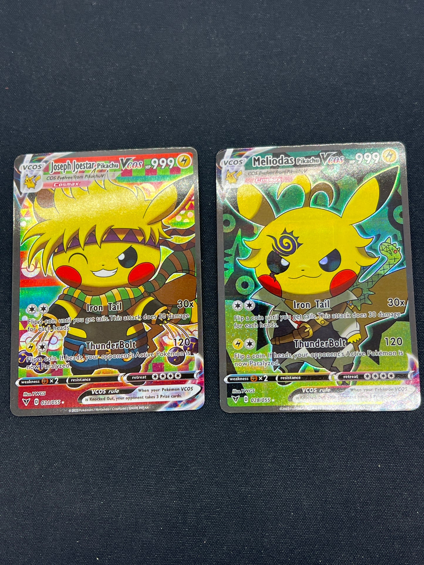 Auction Lot 106: Pokemon Cards CUSTOM Anime Character Pikachu Lot of 2 Conditions Vary