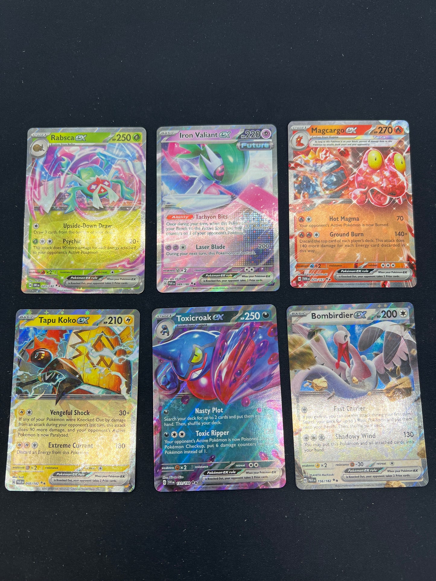 Auction Lot 86: Pokemon CardsLot of 6 Assorted EX Ultra Rares SV Conditions Vary