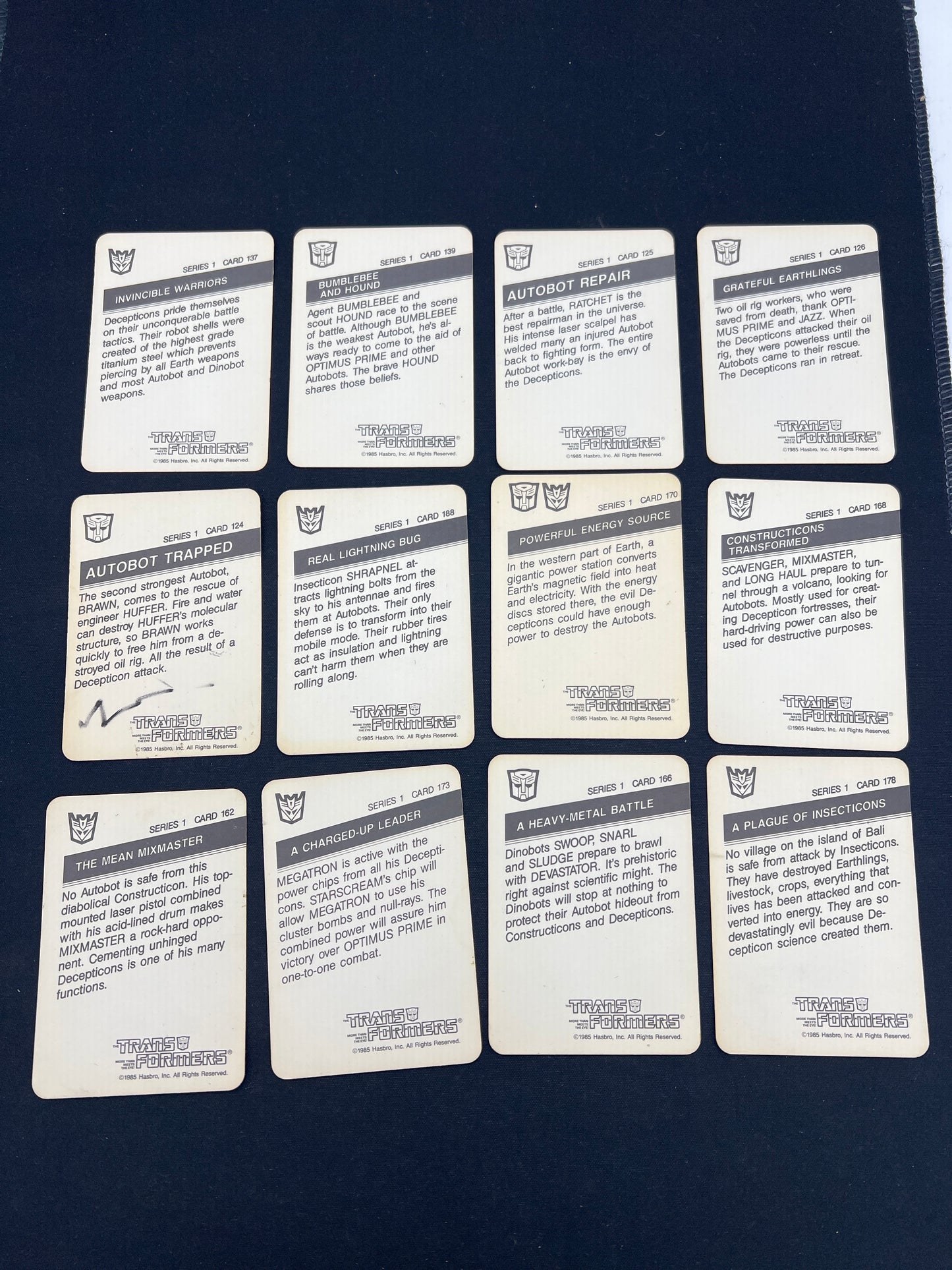 Auction Lot 289: Transformers Series 1 TCG Card Lot 4 Conditions Vary