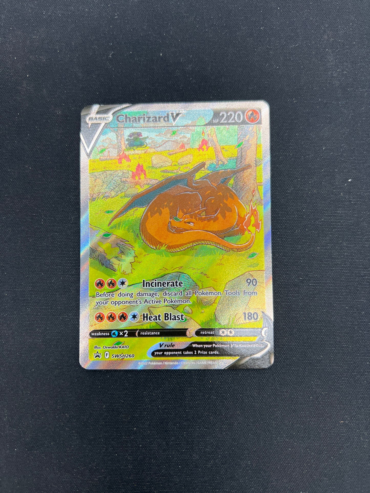 Auction Lot 290: Pokemon Cards SWSH 260 Charizard V Condition Vary