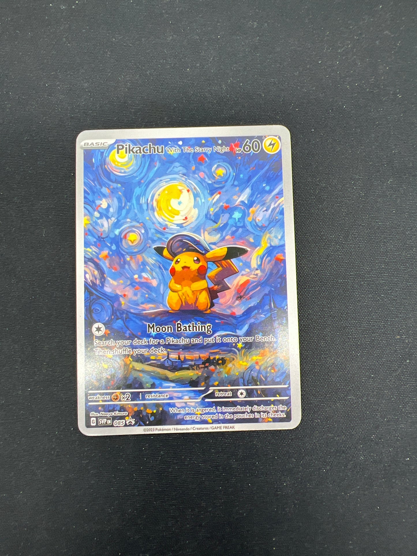 Auction Lot 82: Pokemon Cards CUSTOM Pikachu Van Gogh Conditions Vary
