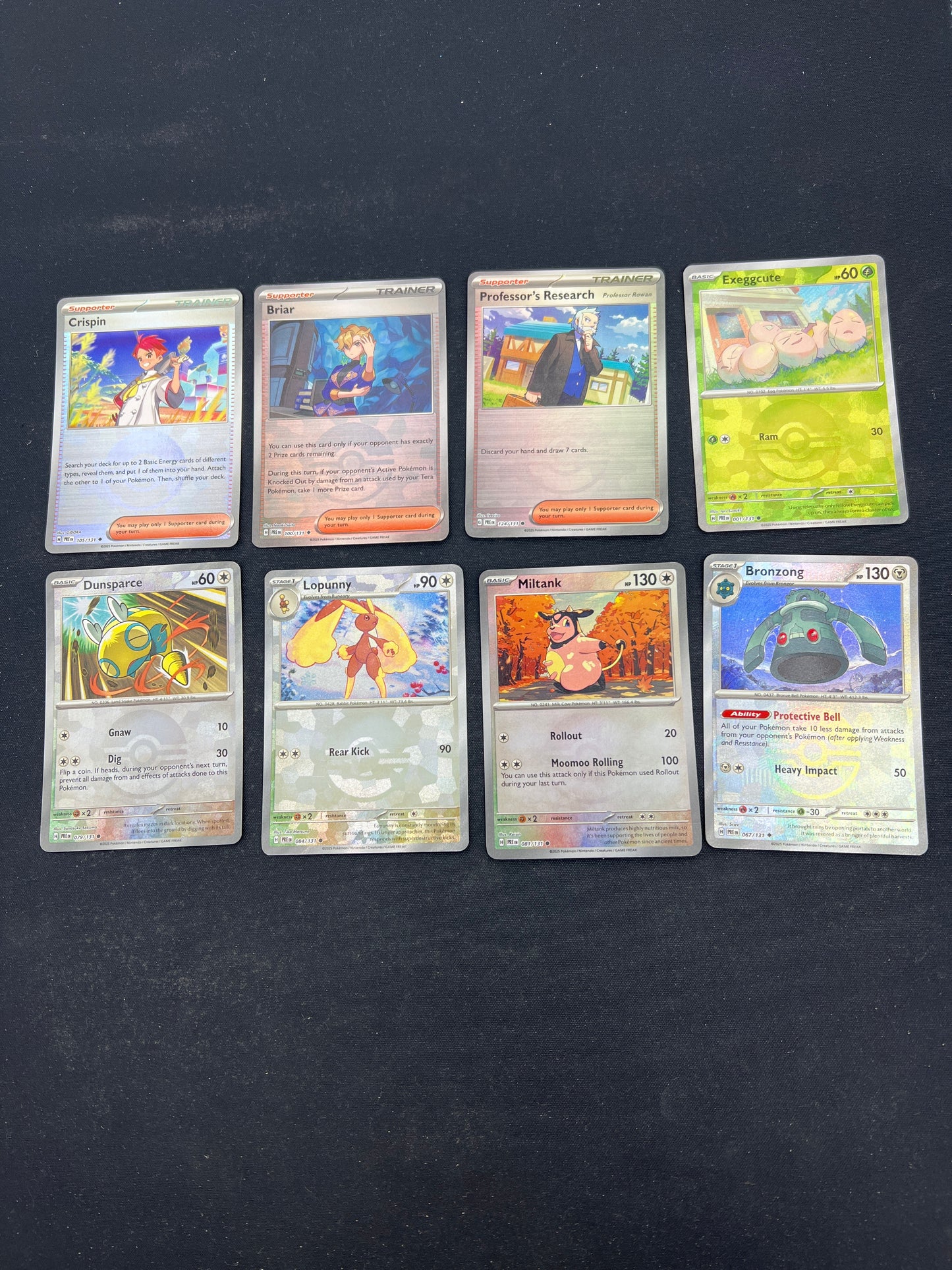 Auction Lot 168: Pokemon Cards Lot of 8 Assorted Pokeball Pattern Prismatic Evolutions Lot 2 Conditions Vary