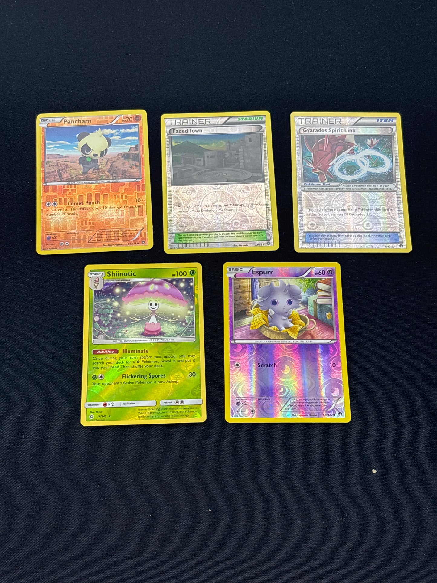 Auction Lot 234: Pokemon Cards XY/SM Era Lot of 5 Reverse Holos Conditions Vary