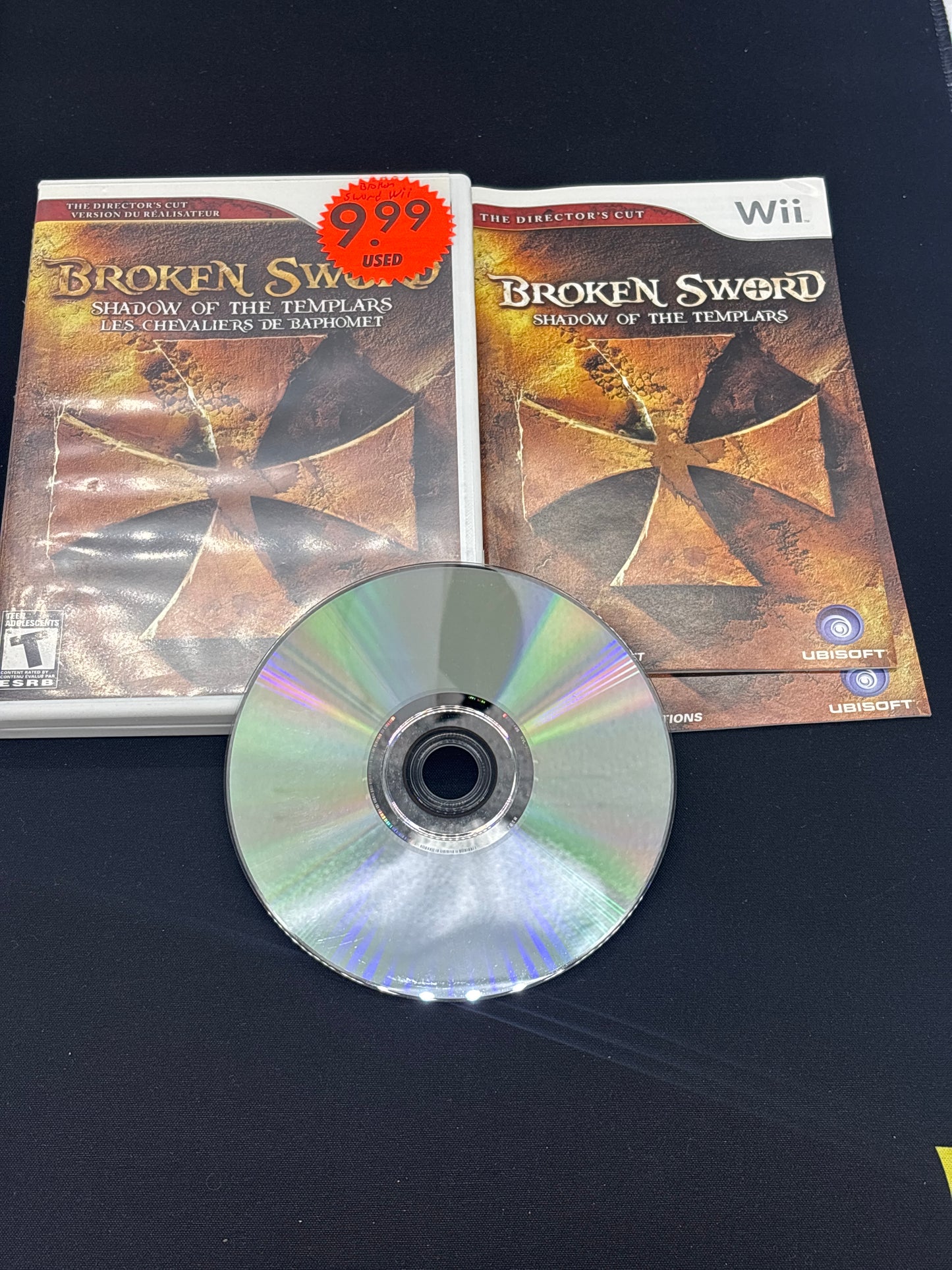 Auction Lot 234: Wii Broken Sword Shadow of the Templars With Case & Disc