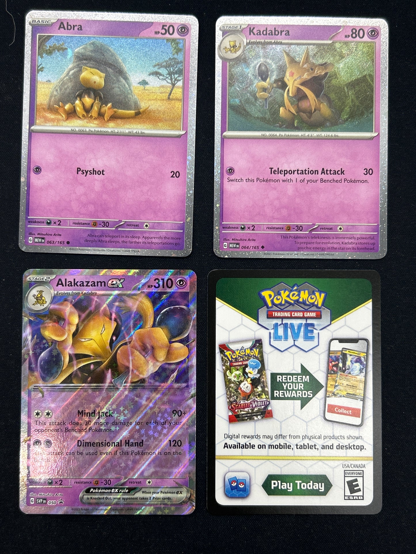 Auction Lot 479: Pokemon 151 Alakazam EX Promo Card Conditions Vary