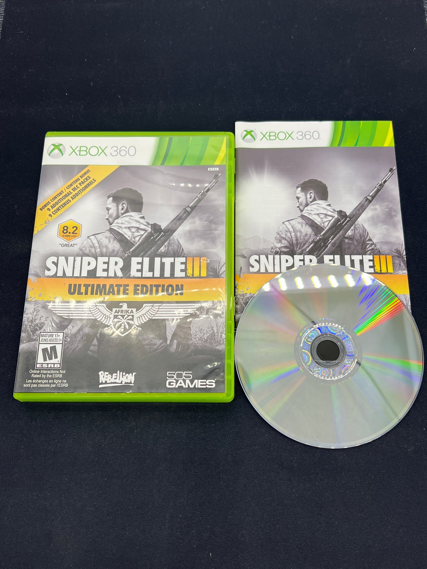 Auction Lot 214: XBOX 360 Video Game Lot of 3 Sniper Elite V2 Sniper Elite III Sniper Ghost Warrior CIB