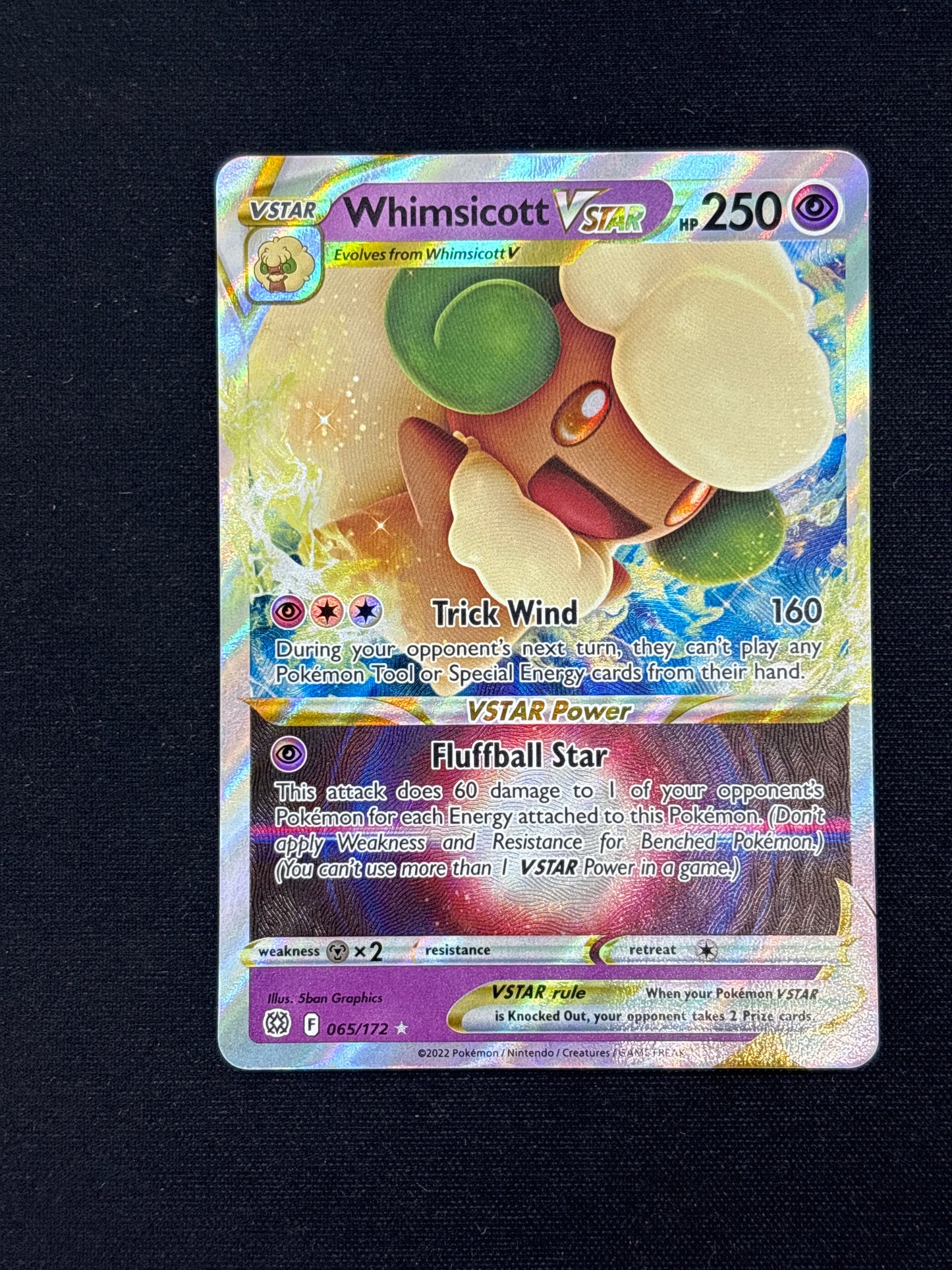 Auction Lot 278: Pokemon Cards Whimsicott VSTAR Brilliant Stars Conditions Vary