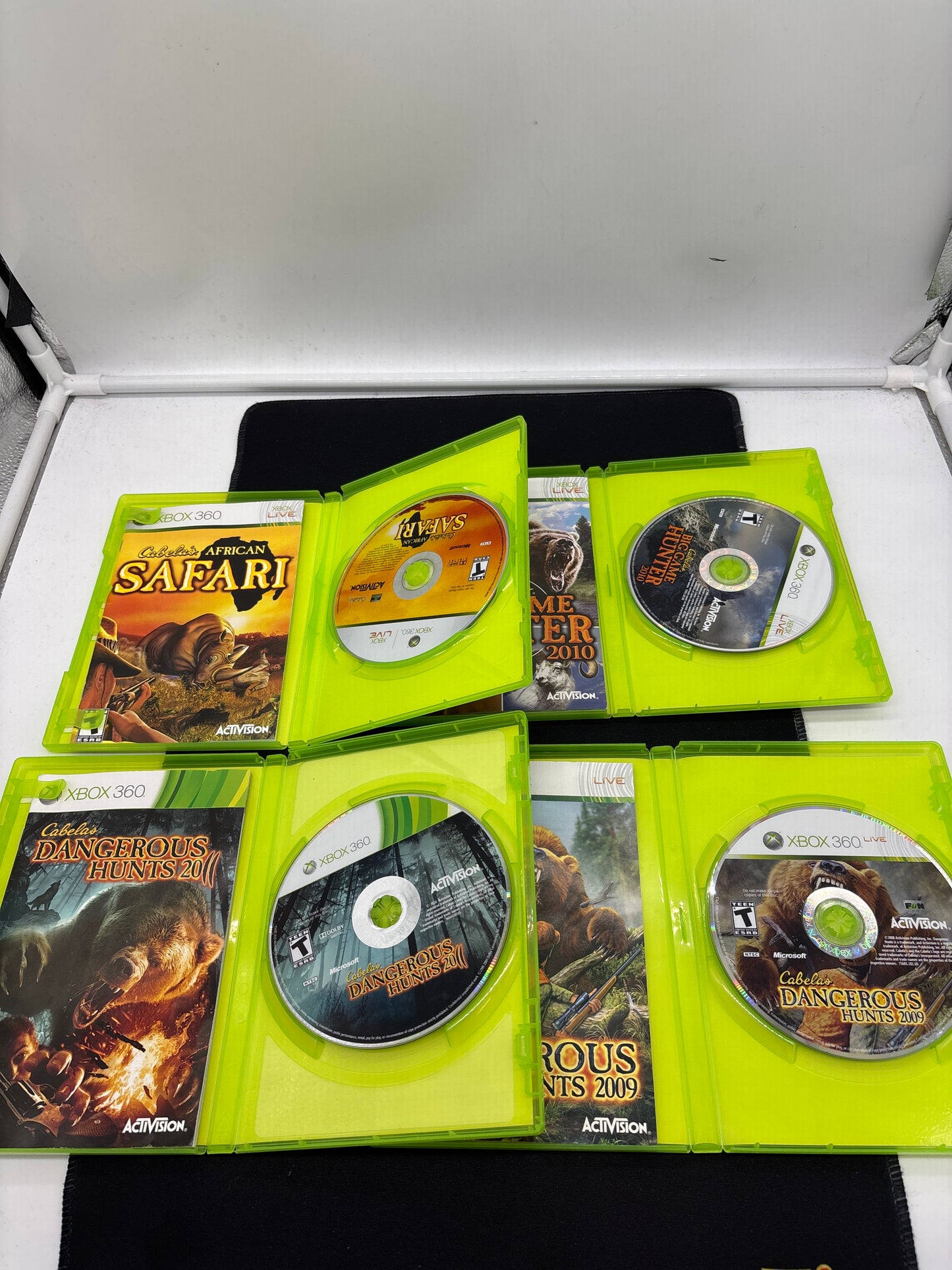 Auction Lot 100: XBOX 360 Video Game Lot of 4 Cabela's African Safari Big Game Hunter 2009 2010 2011