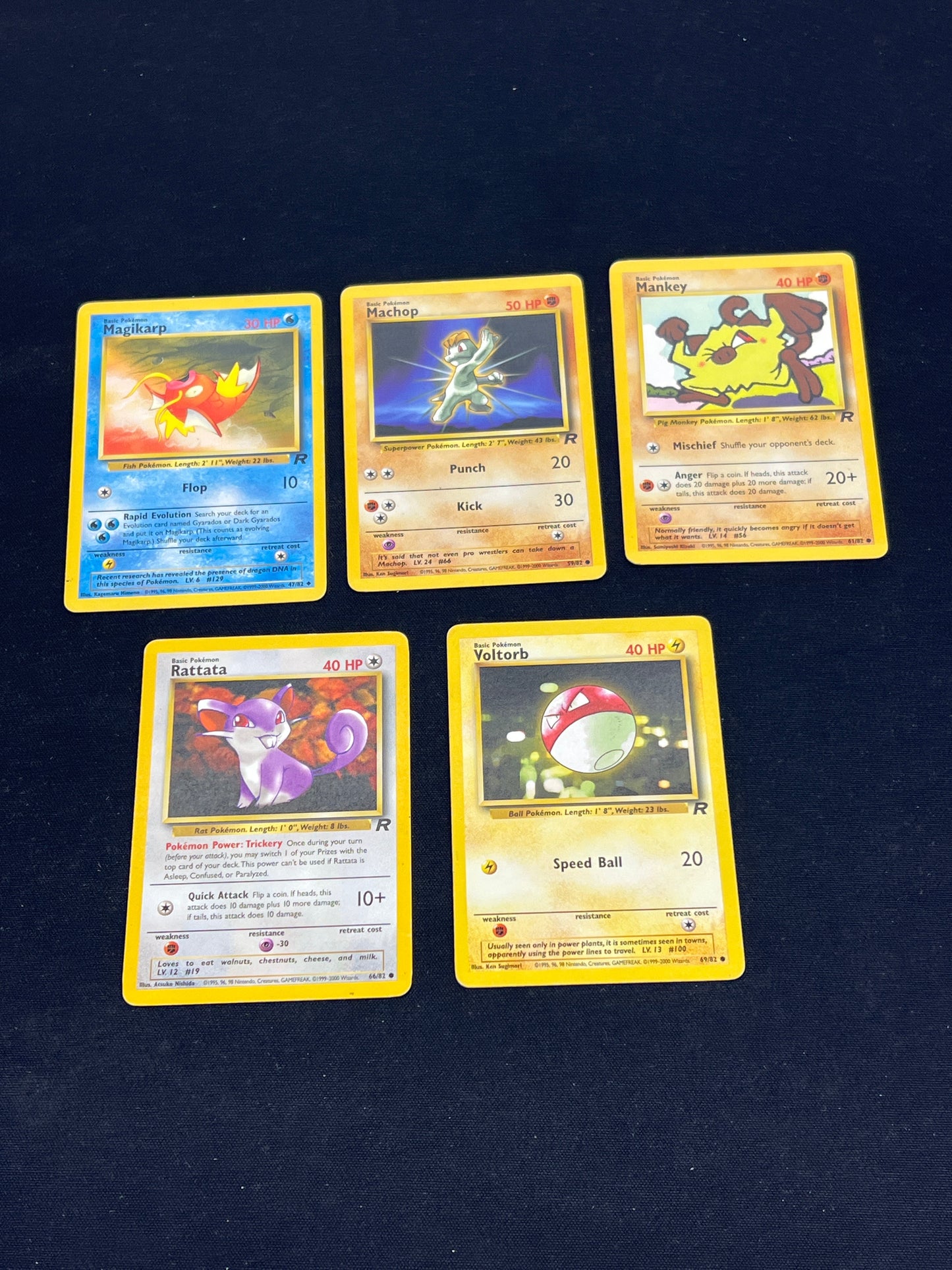Auction Lot 82: Pokemon Cards Lot of 5 Team Rocket Common Uncommon Conditions Vary