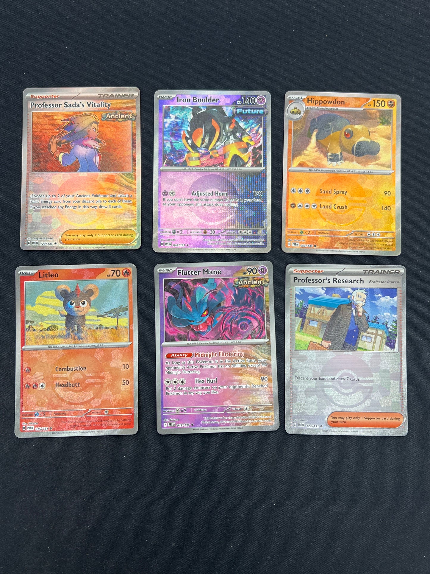 Auction Lot 338: Pokemon Cards Assorted Lot of 6 Pokeball Holos Prismatic Evolutions Conditions Vary