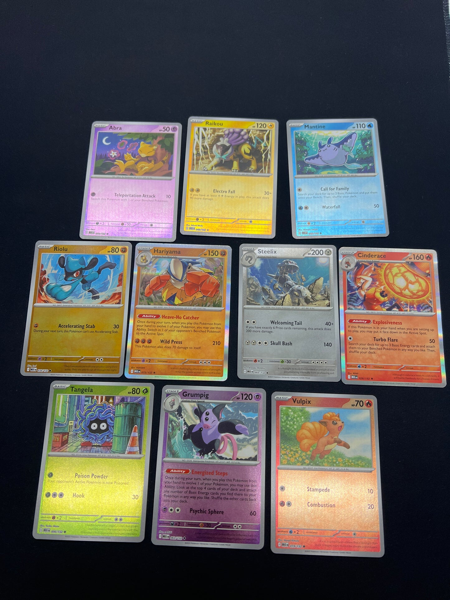 Auction Lot 222: Pokemon Cards Lot of 10 Assorted Reverse Holos Mega Evolutions Conditions Vary