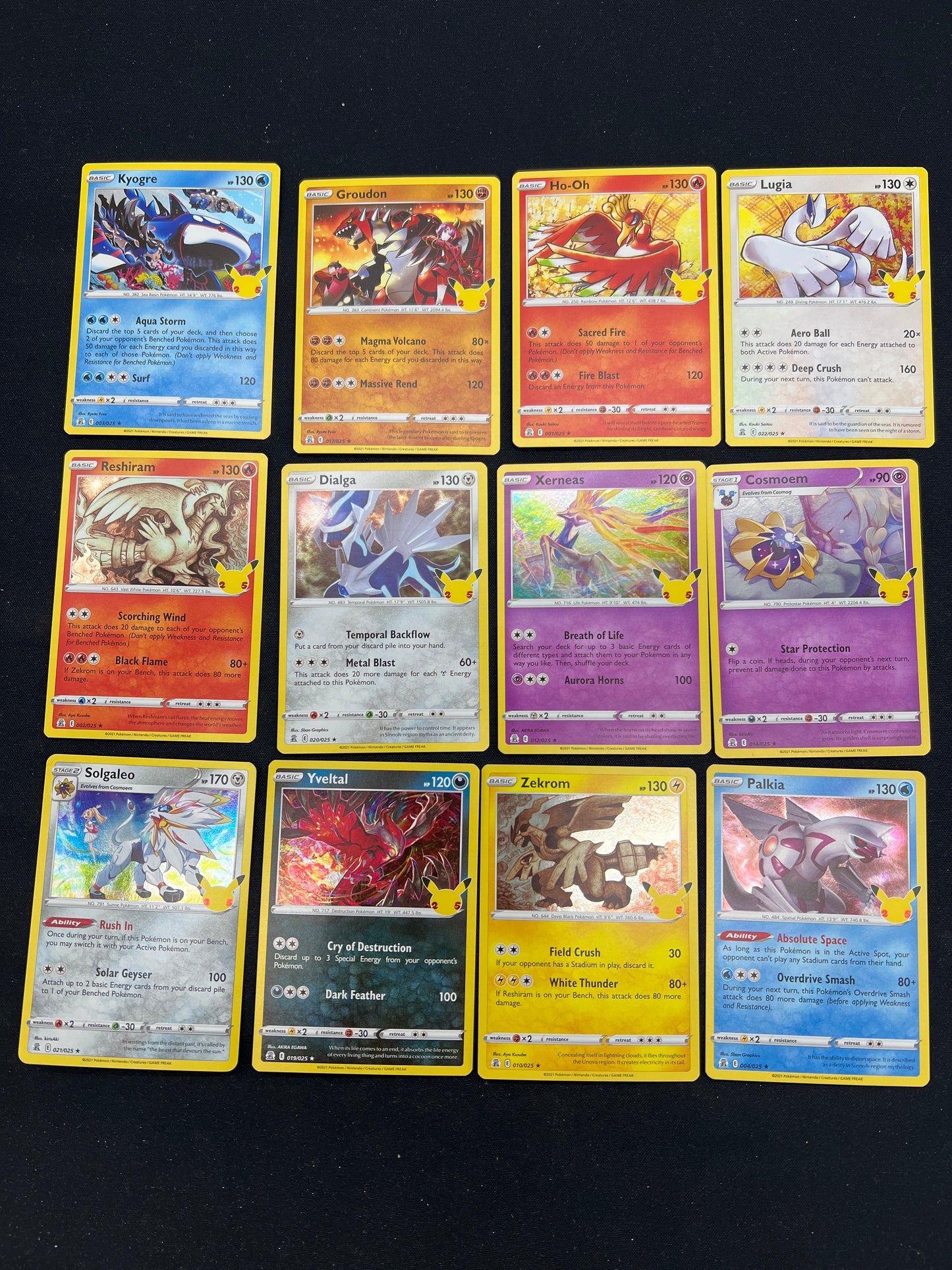 Auction Lot 195: Pokemon Cards Celebrations Holo Rare Lot Conditions Vary
