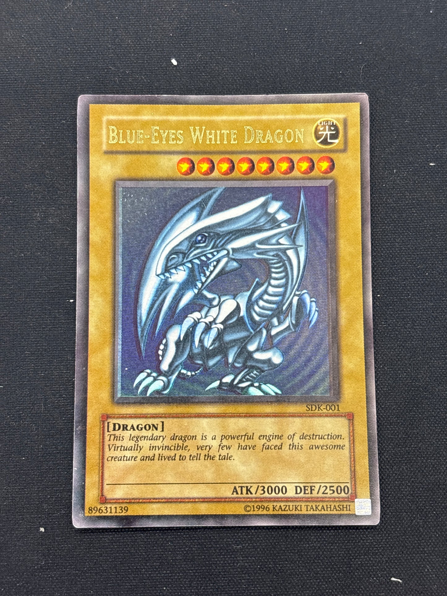 Auction Lot 395: Yugioh Card Blue-Eyes White Dragon Dragon Holo Condition Vary