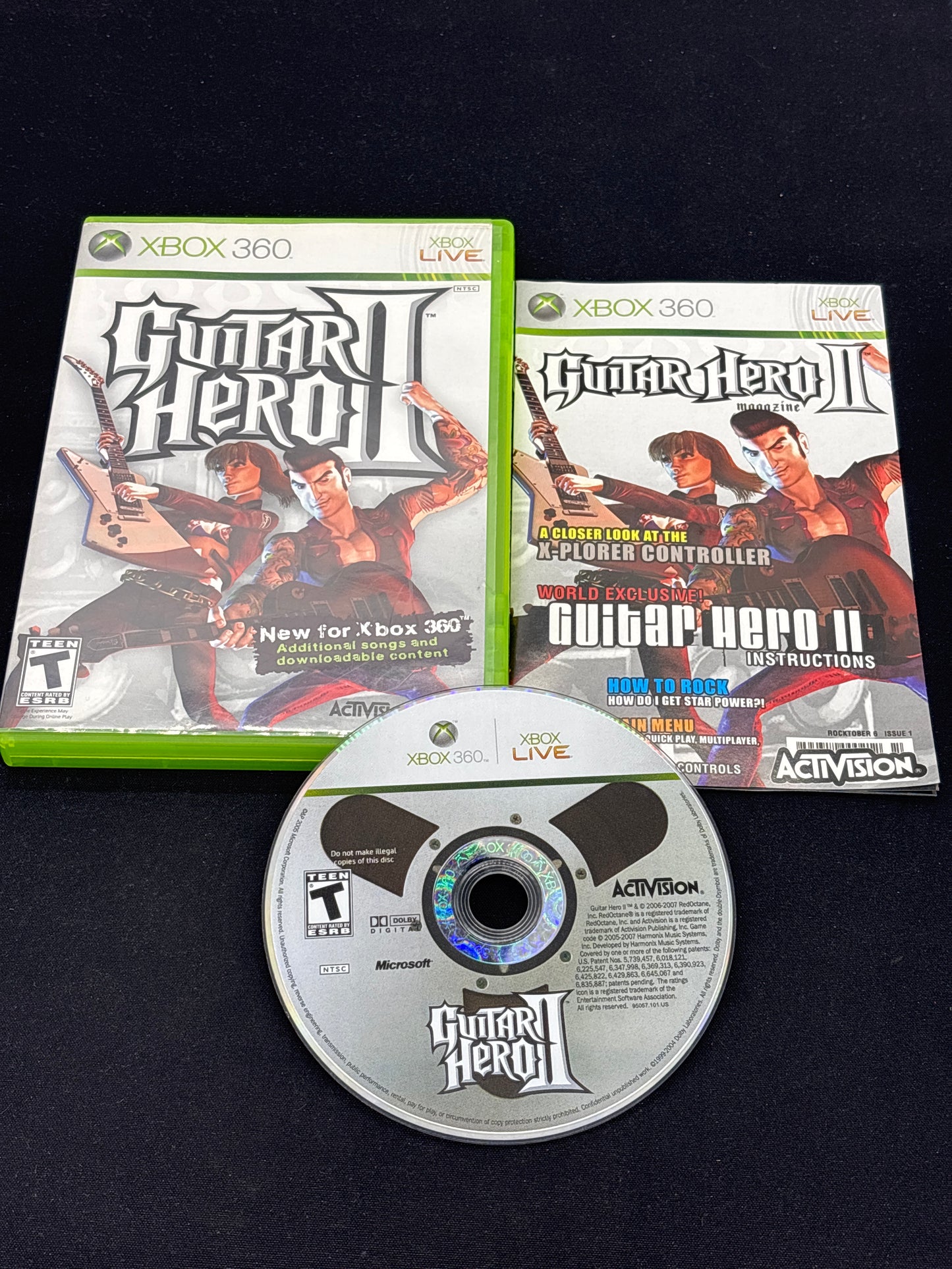 Auction Lot 8: XBOX 360 Video Game Guitar Hero 2 CIB