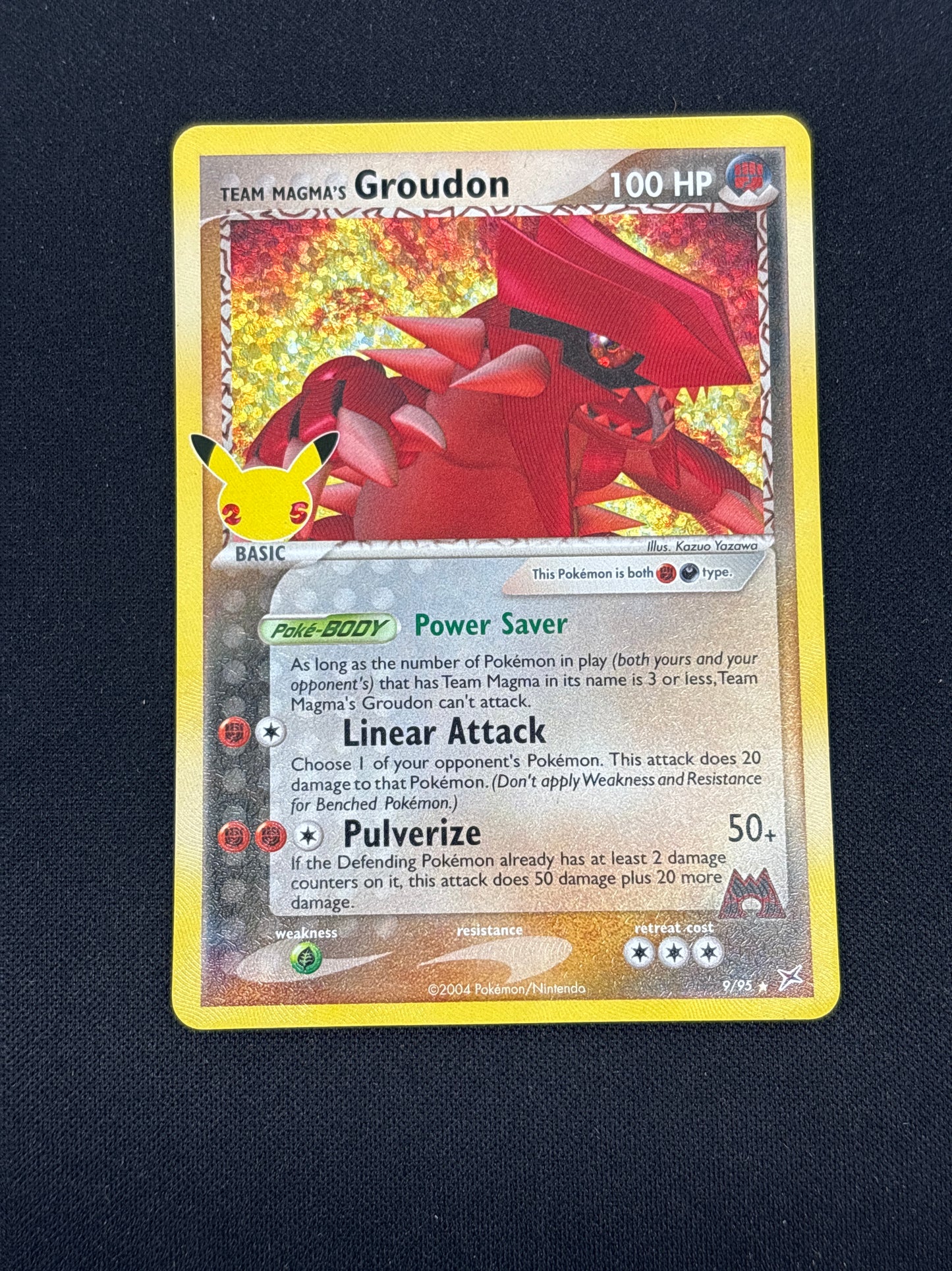 Auction Lot 170: Team Magma Groudon Holo Pokemon Celebrations Card Conditions Vary